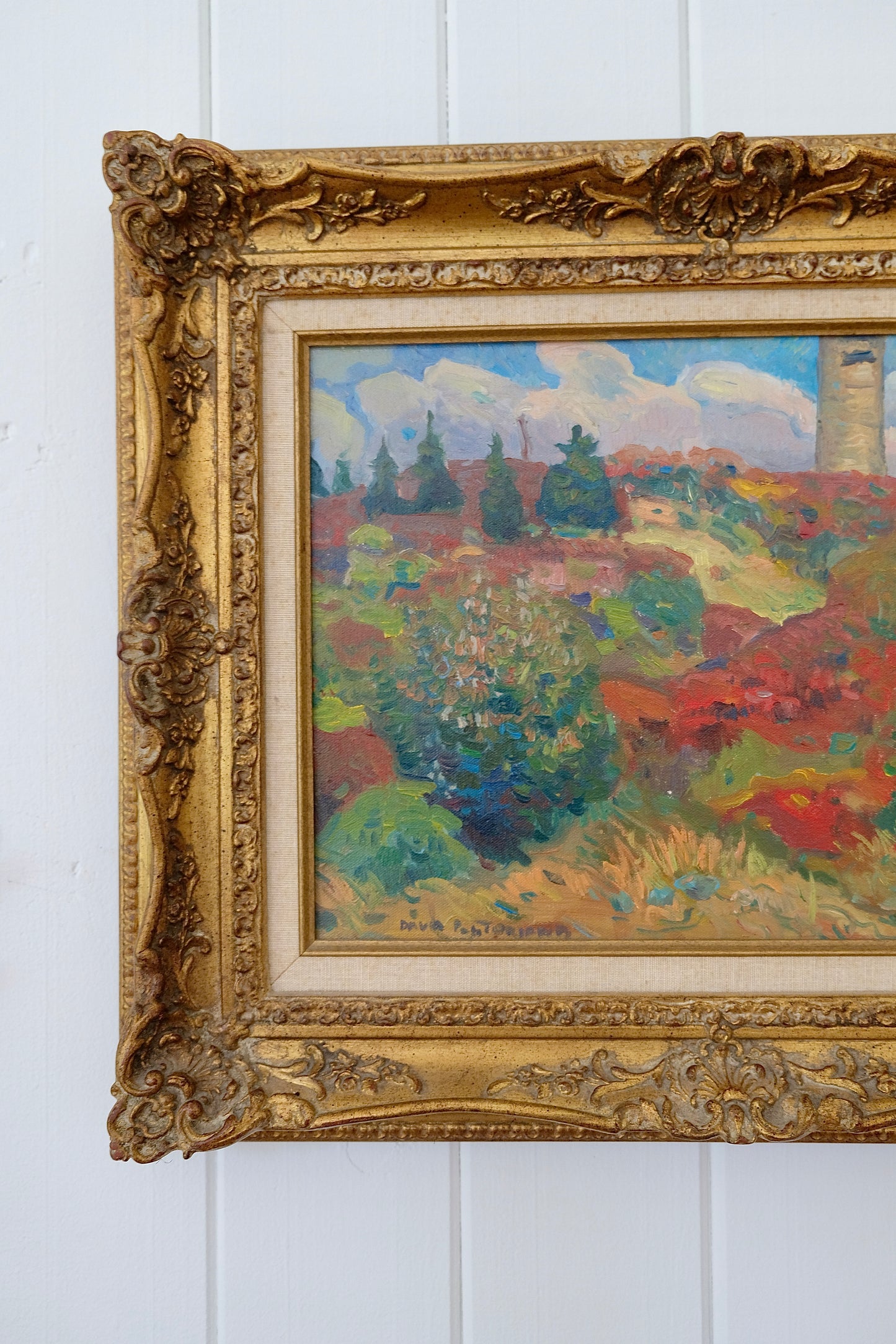 Impressionist Vintage Landscape Painting – 23” x 18.5” (2 of 2)