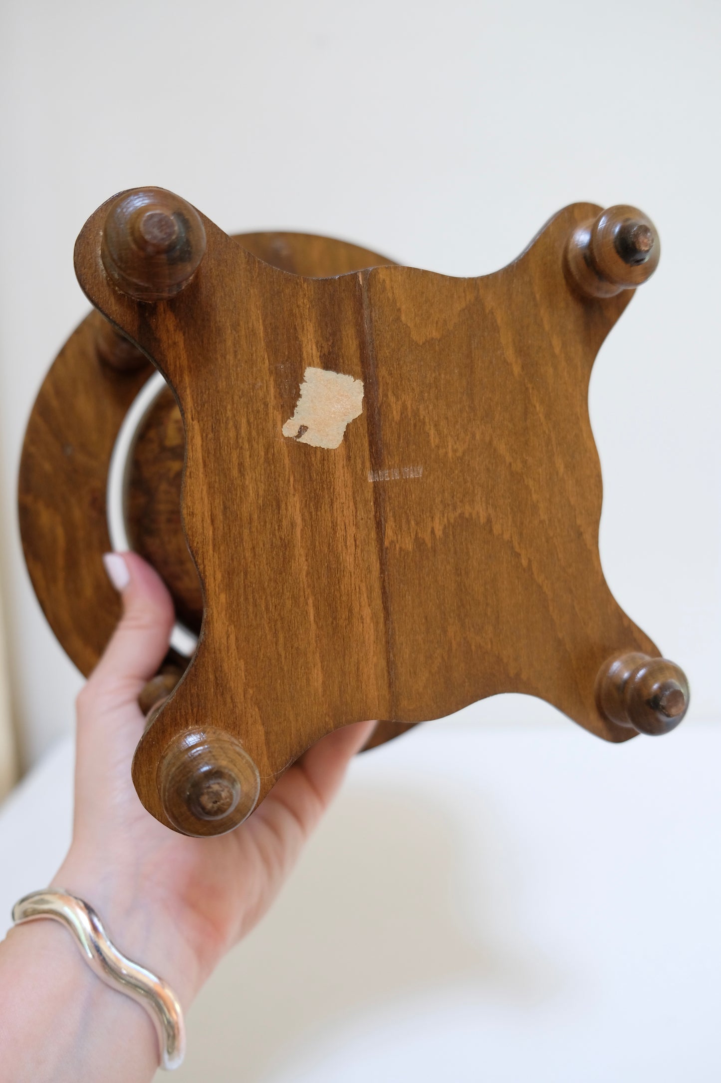Vintage Globe on Wooden Stand