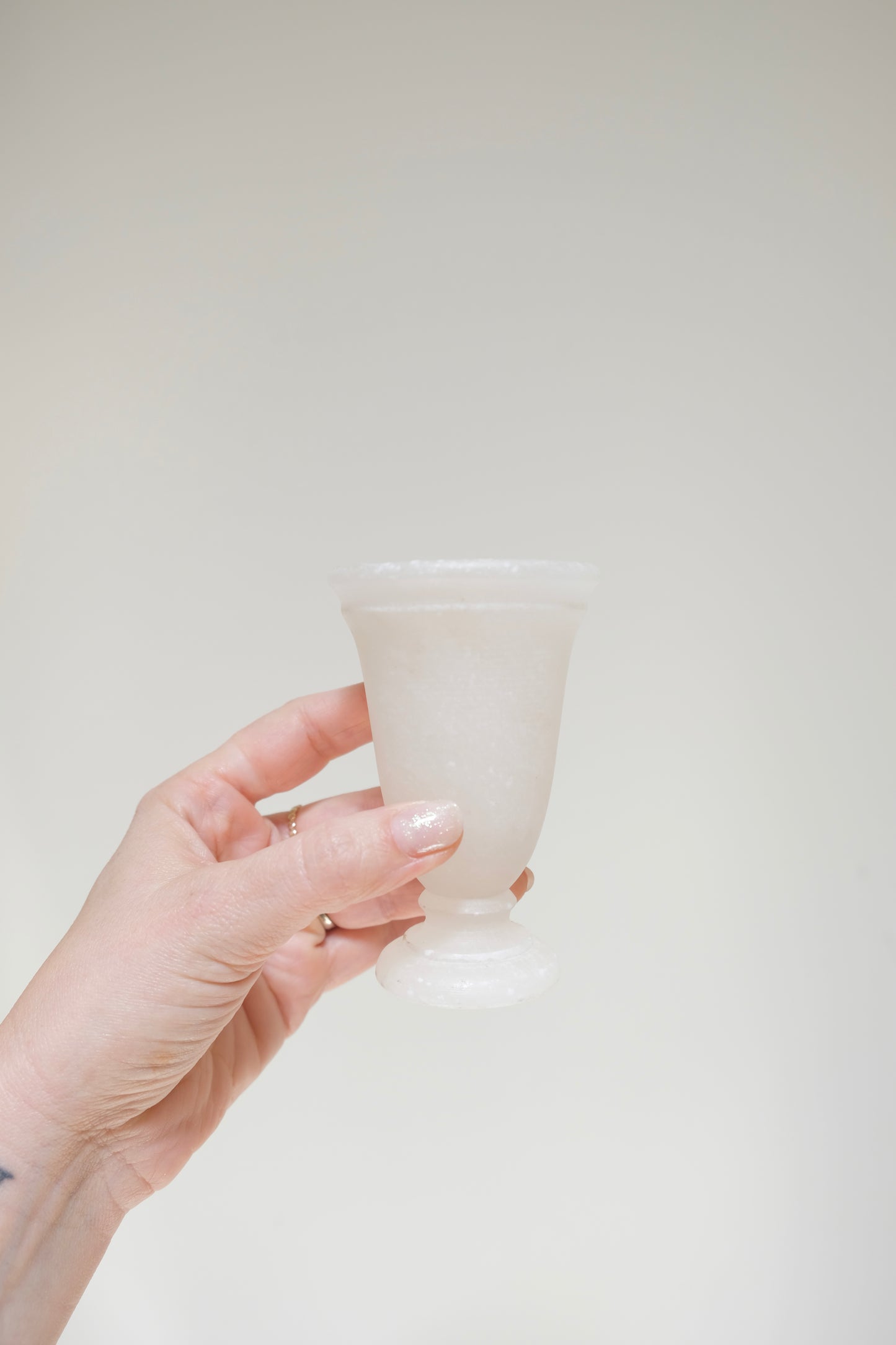 Small Vintage Alabaster Pedestal Cups