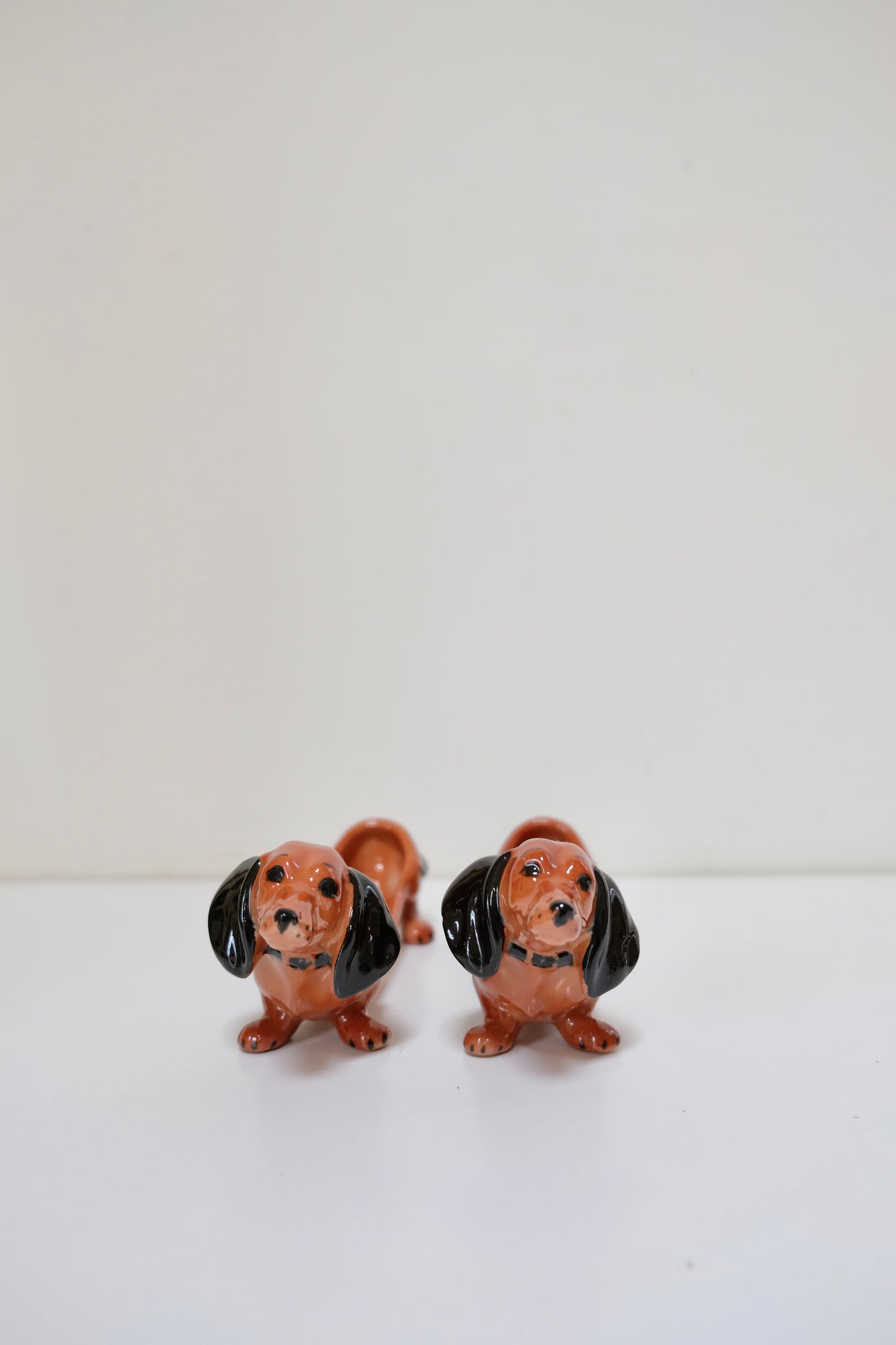 Pair of Ceramic Painted Dachshunds