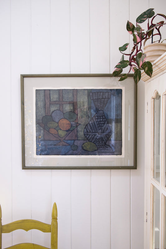 Large MCM Signed and Numbered Still Life Lithograph