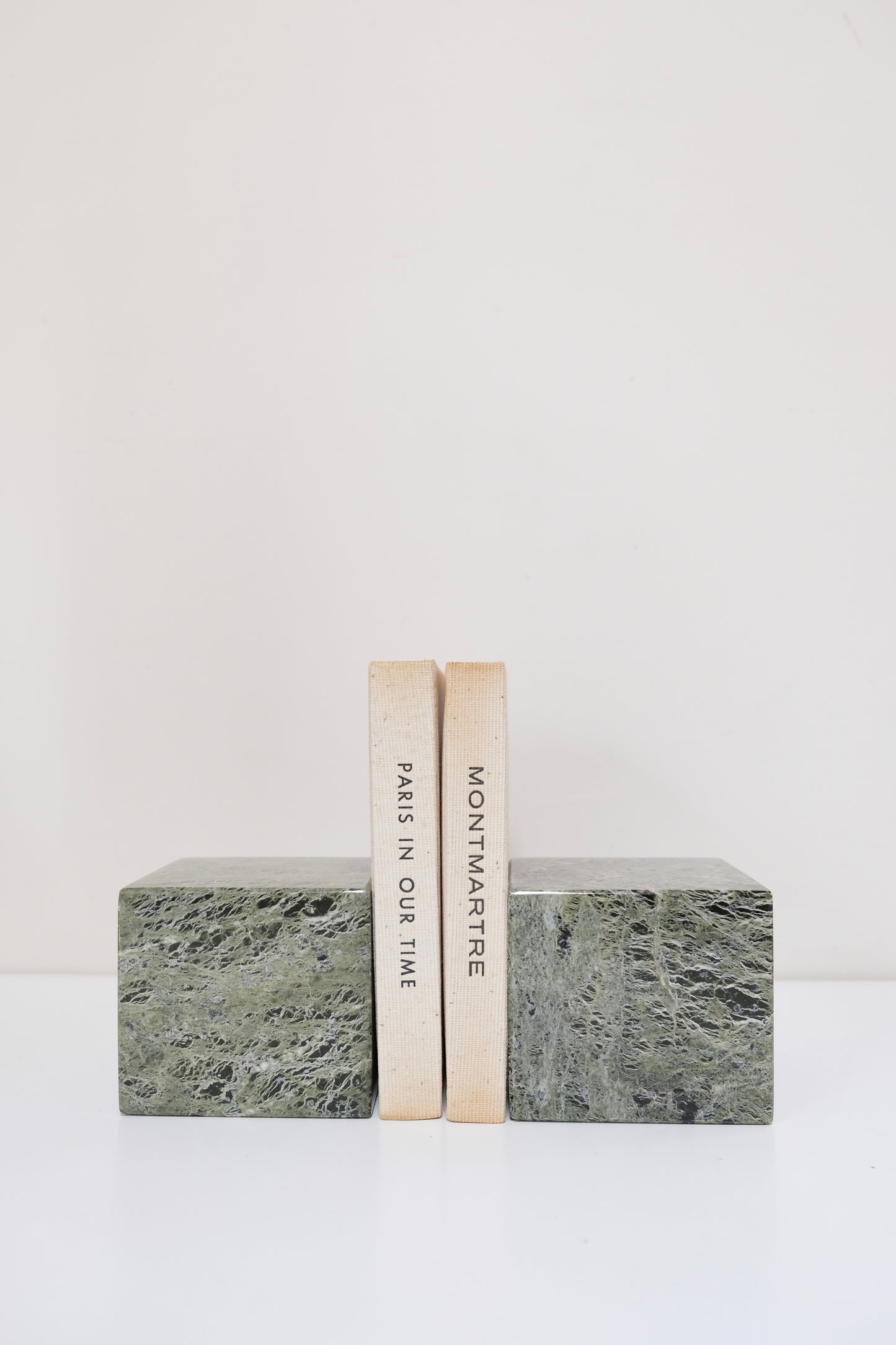 Pair of Green Marble Bookends