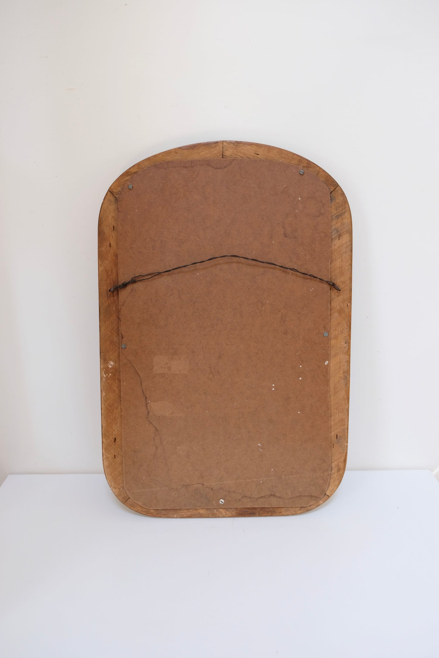 Antique Brass Framed Arched Wall Mirror