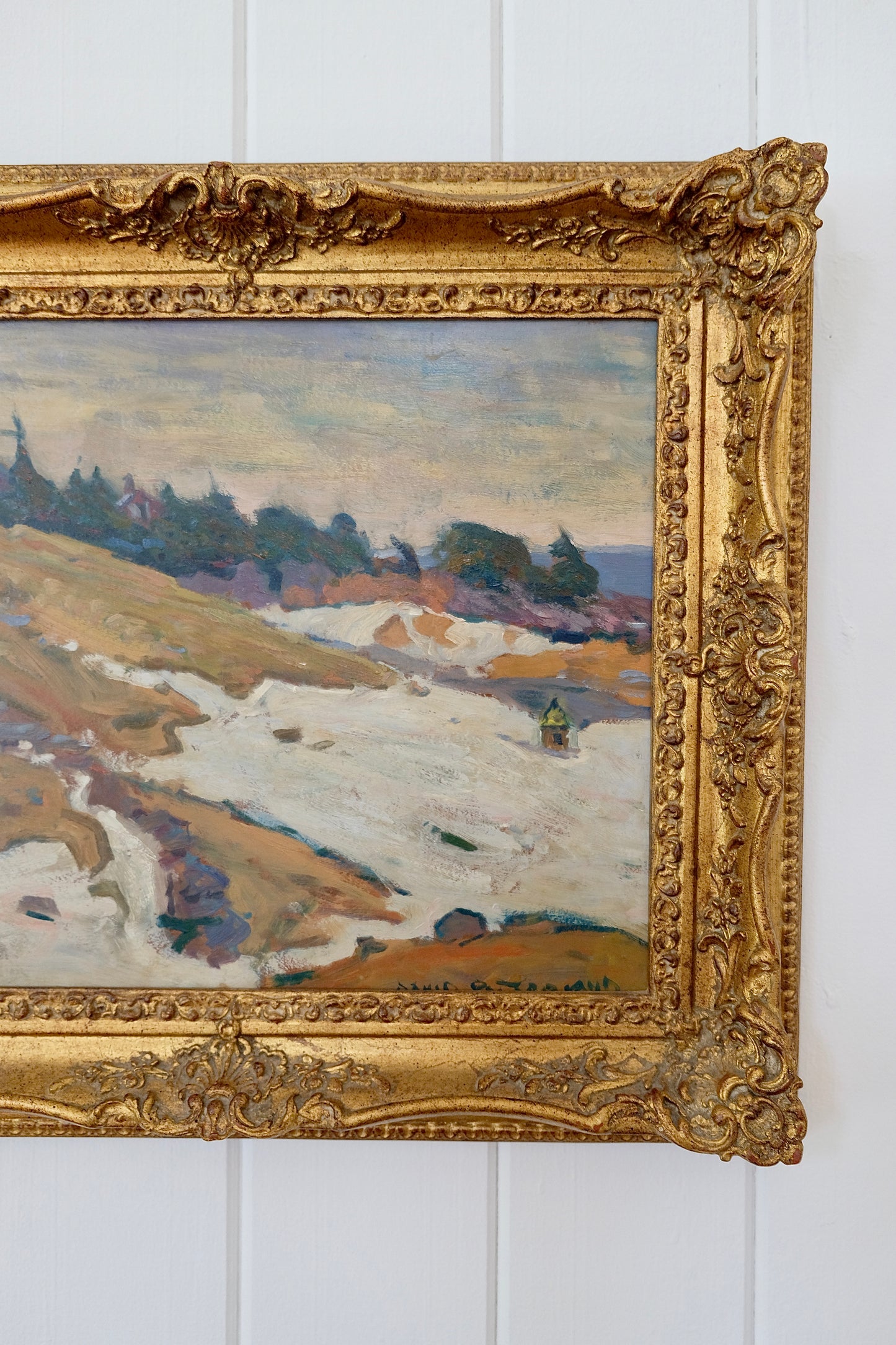 Impressionist Vintage Landscape Painting – 21” x 18” (1 of 2)