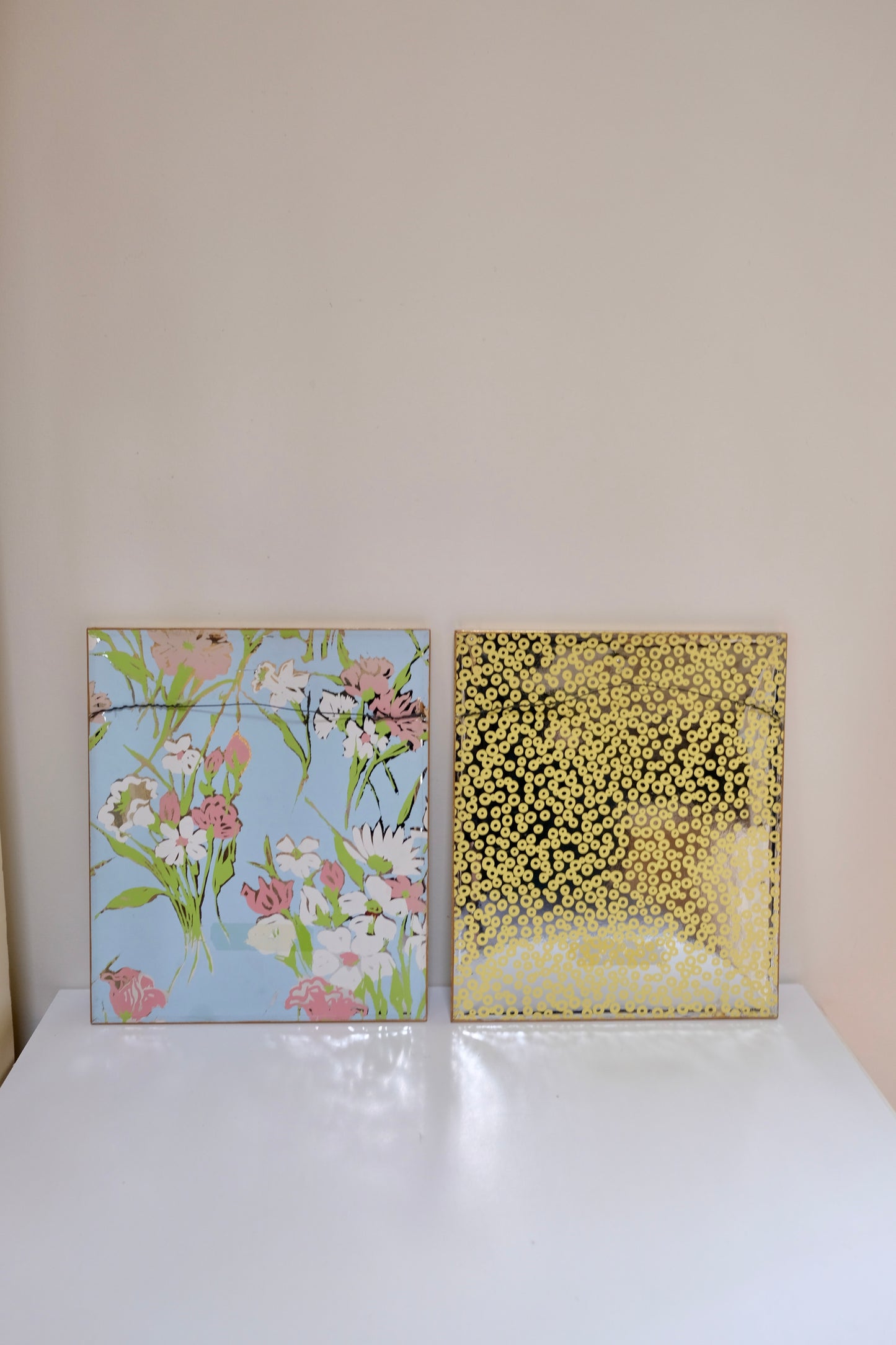 Pair of Vintage Bird Prints in Gold Beaded Frames