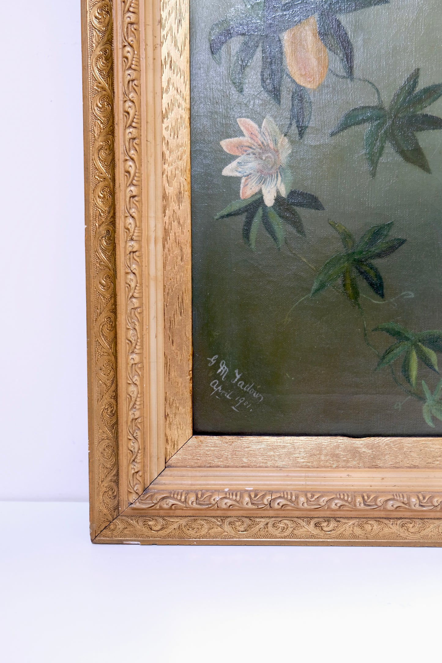 Gorgeous Floral Oil Painting, Signed from April 1901