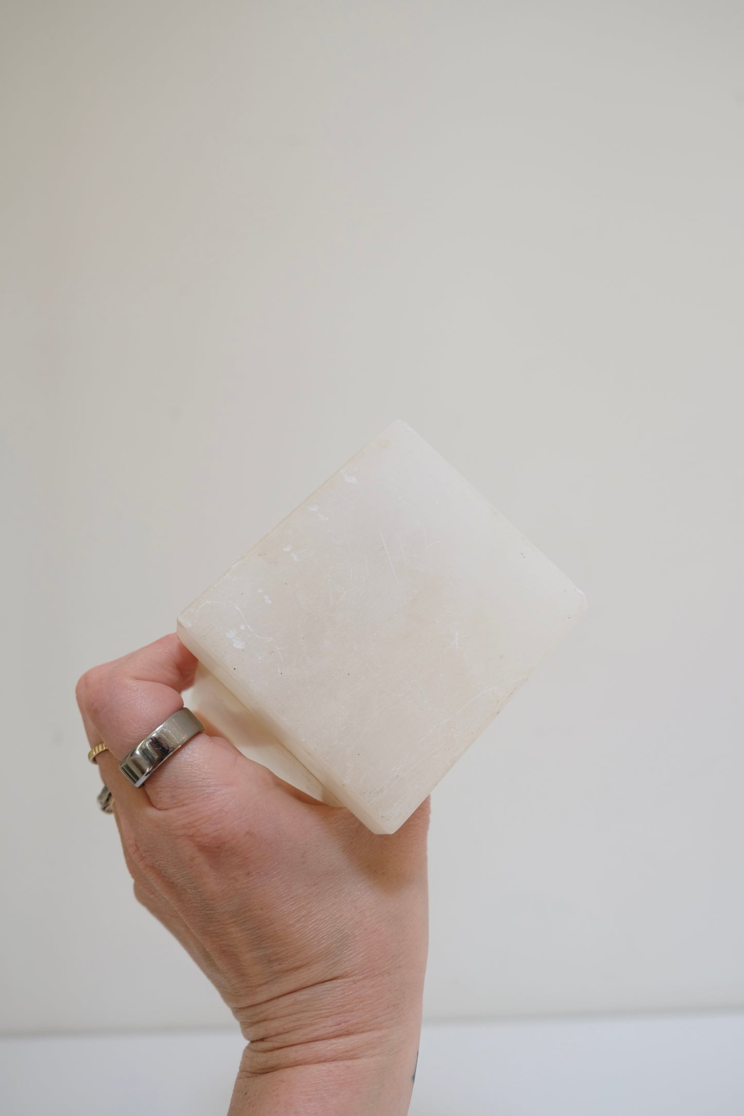 Vintage Alabaster Geometric Bookends