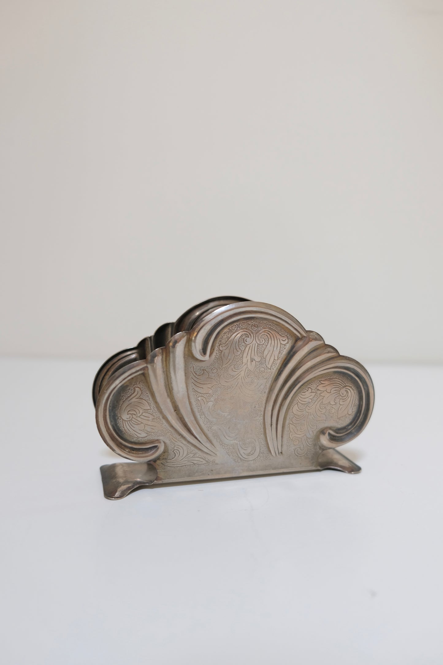 Vintage Silver Plated Wave Napkin Holder