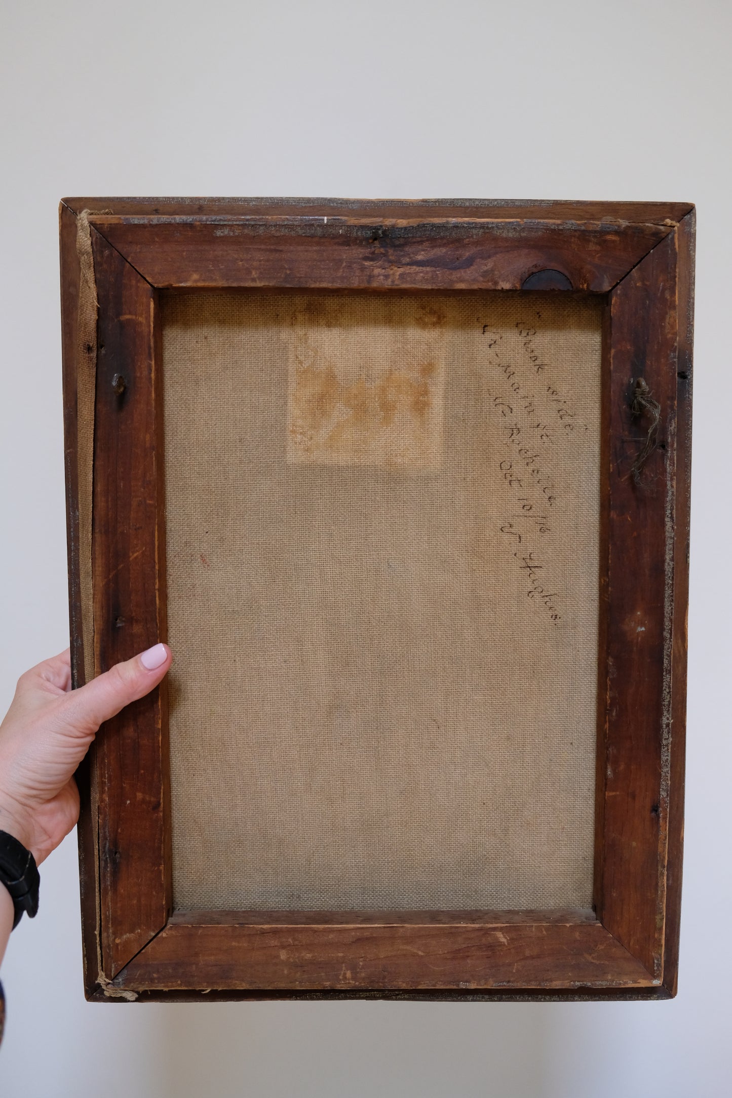 Antique Oil Painting titled "Brook Side”