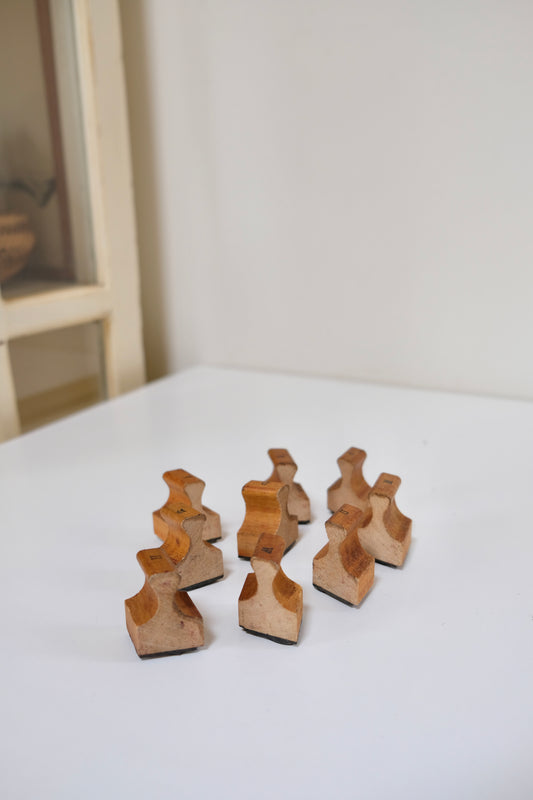 Lot of Vintage Wooden Block Type Letters