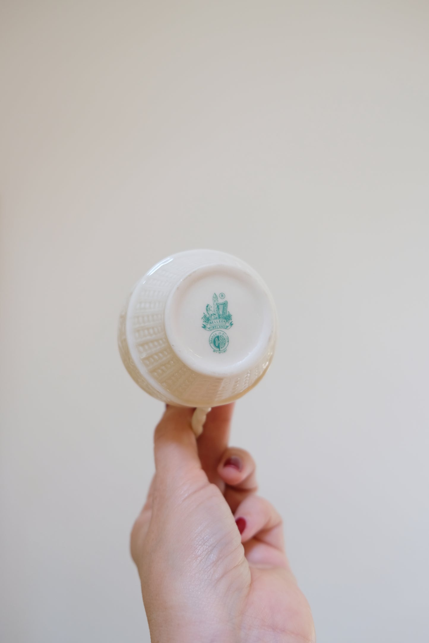 Vintage Irish Belleek Cleary Cream and Sugar Set