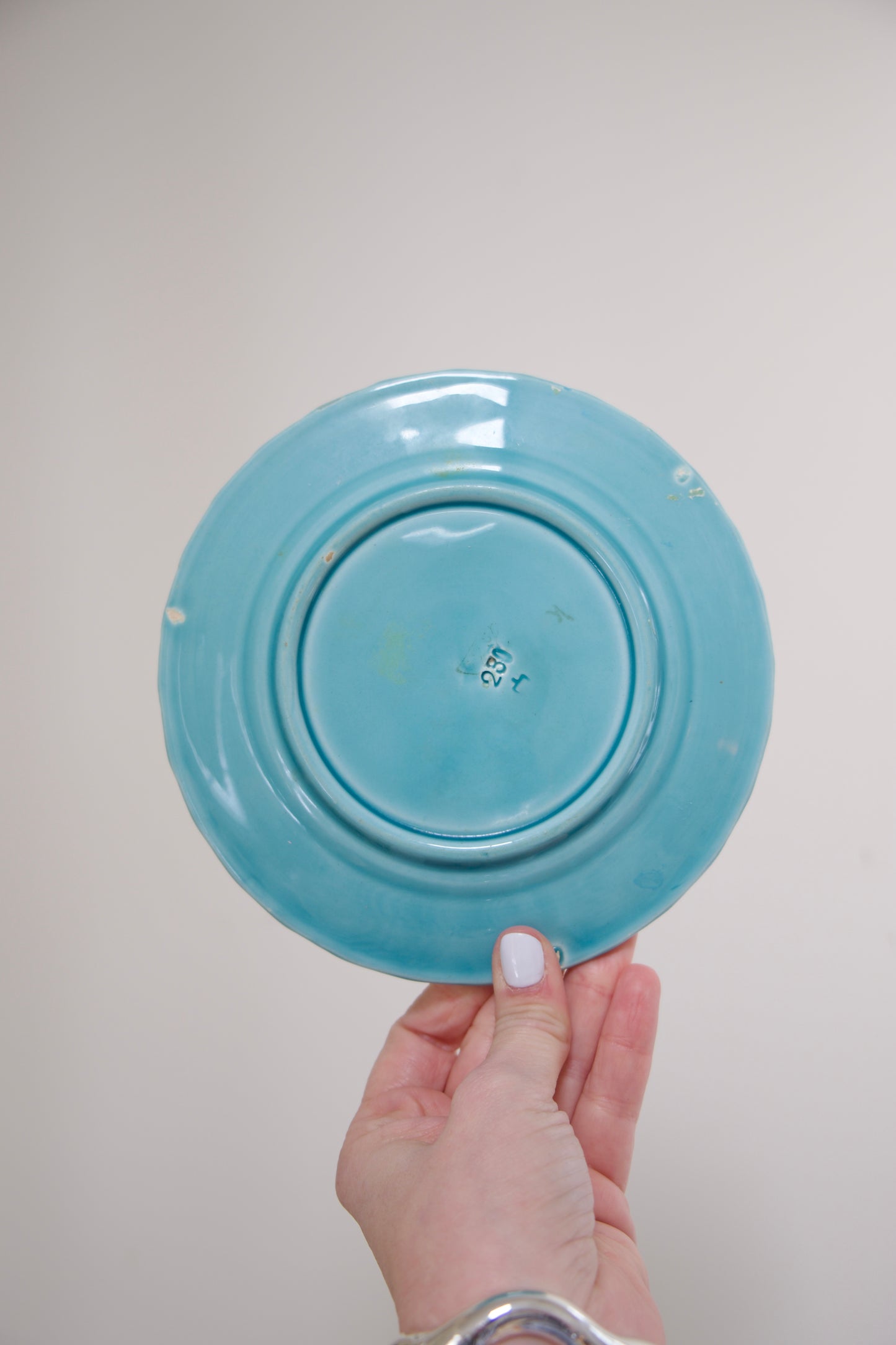 Set of 3 Antique German Majolica Plates