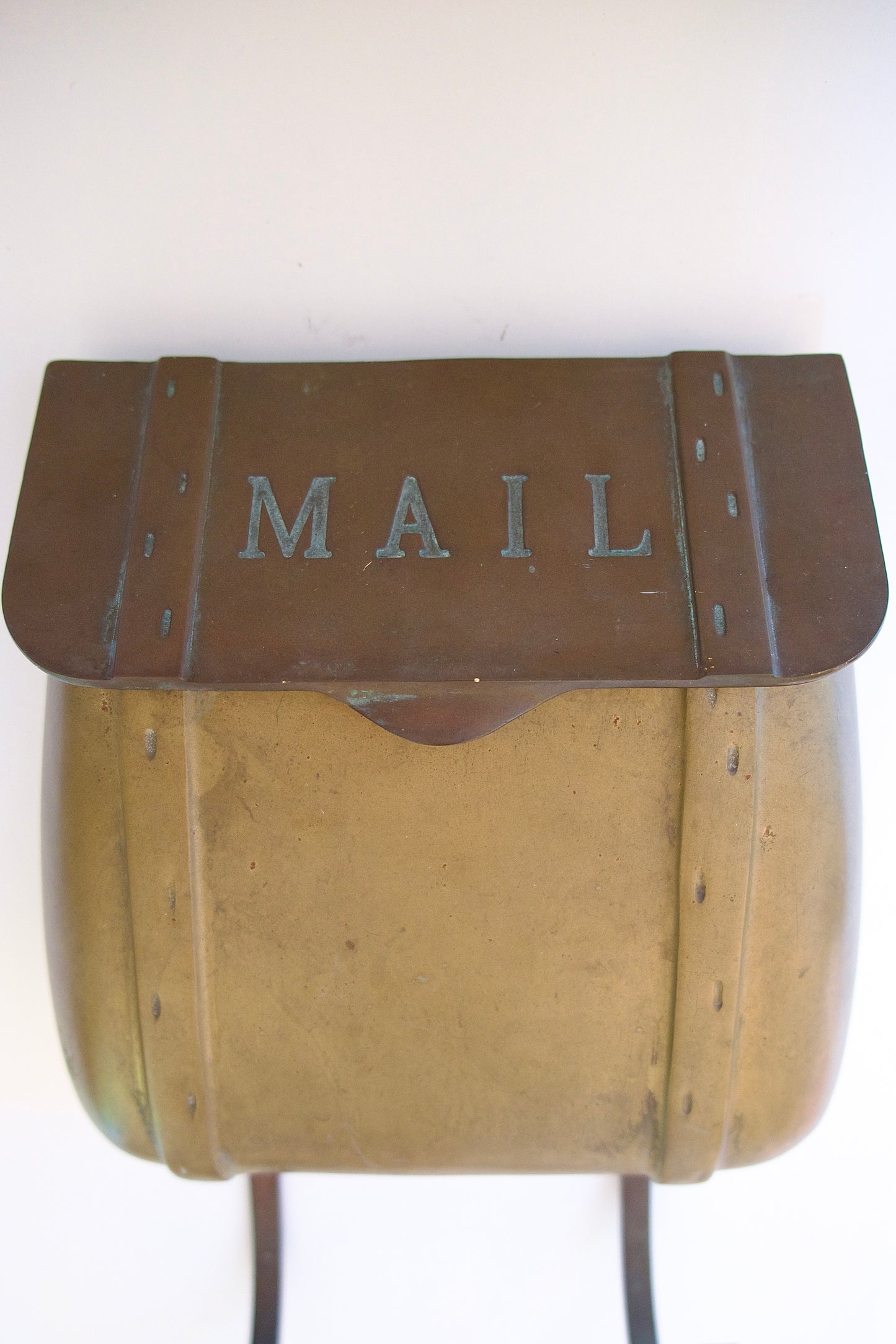 Vintage Solid Brass Saddle Bag Mailbox – 15” x 10” x 4.5”