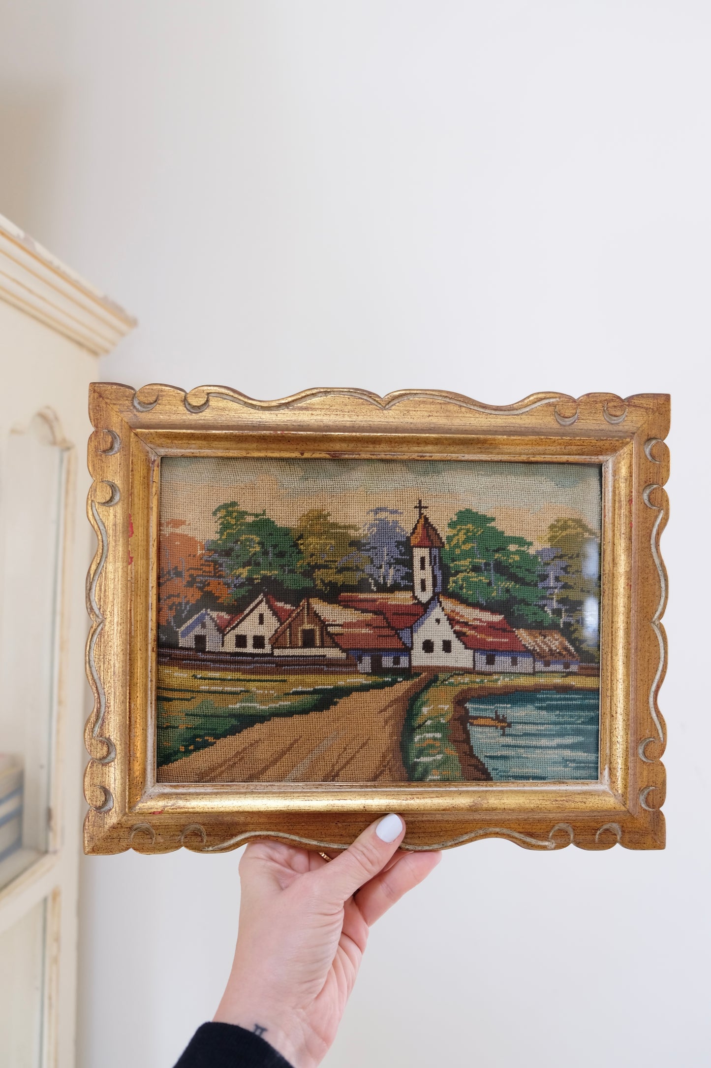 Vintage Framed Church by the Water