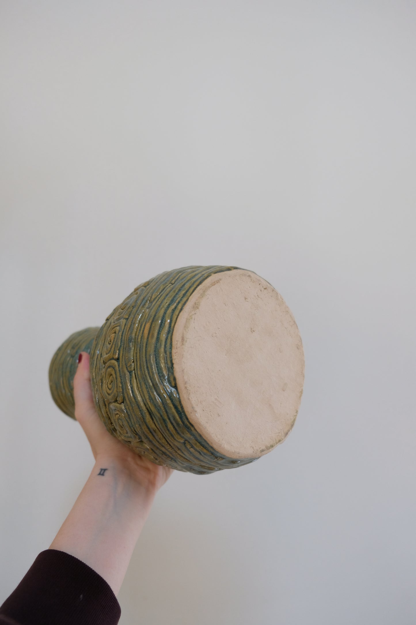 Vintage Handmade Coiled Studio Pottery Vase