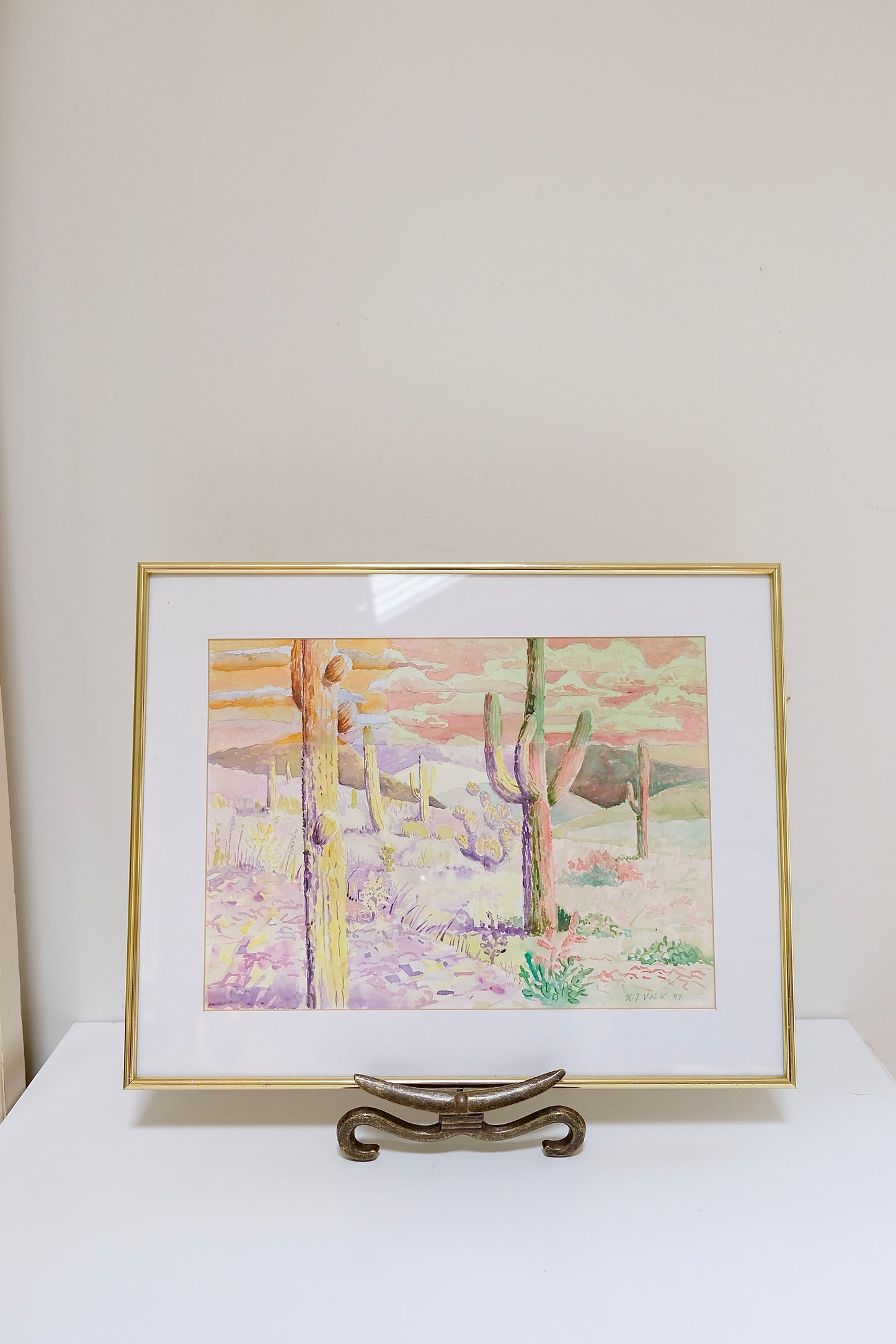 90's Southwest Desert Landscape Watercolor