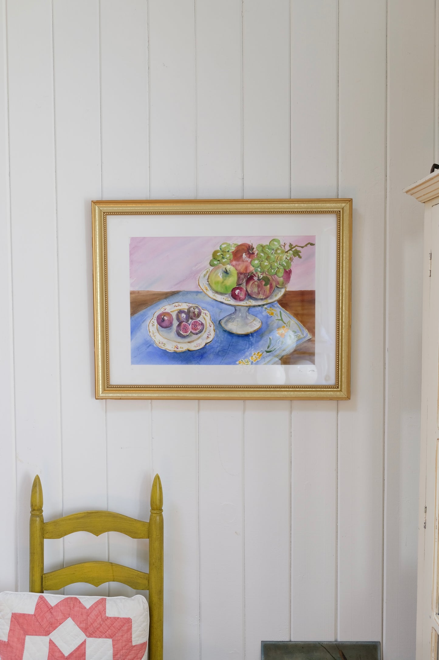 "Figs and Fruit" Signed Watercolor Still Life '03