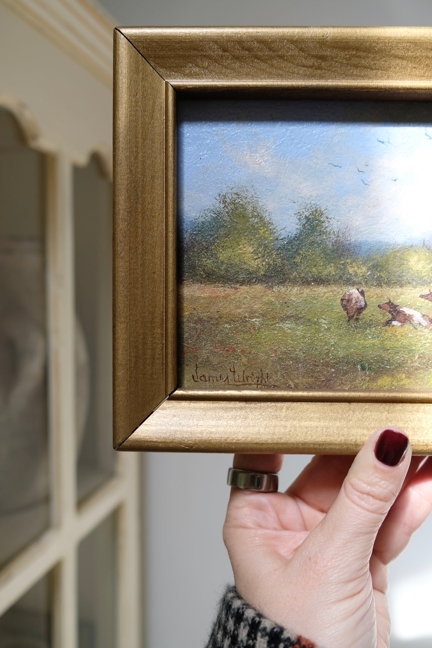Vintage English Mini Pastoral Painting