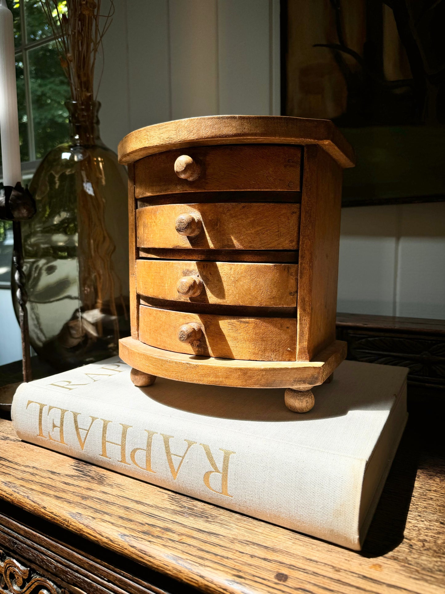 Beautiful Vintage Wooden Desktop Cabinet