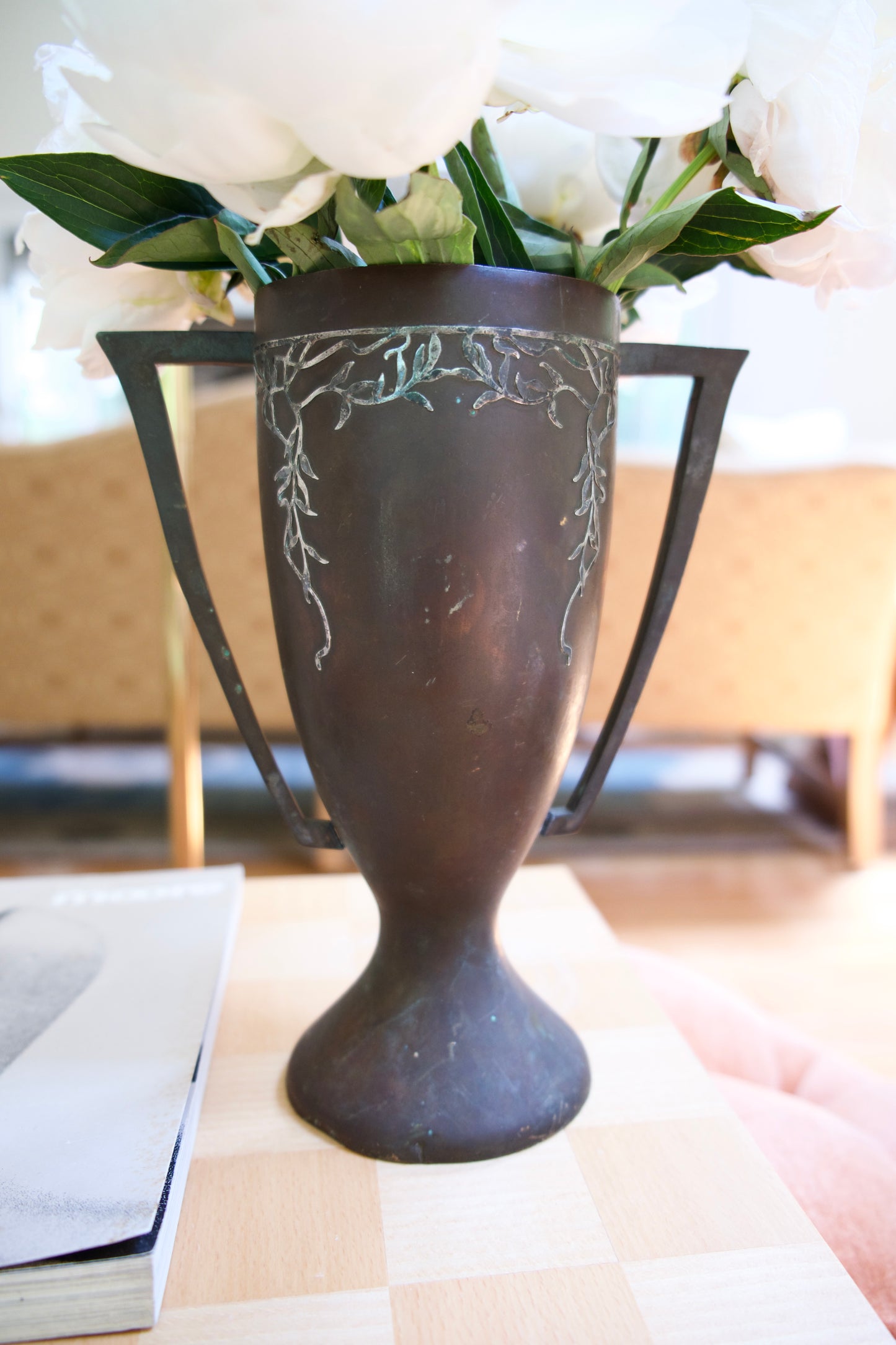 Antique 1916 Bronze and Sterling Silver Stamped Trophy