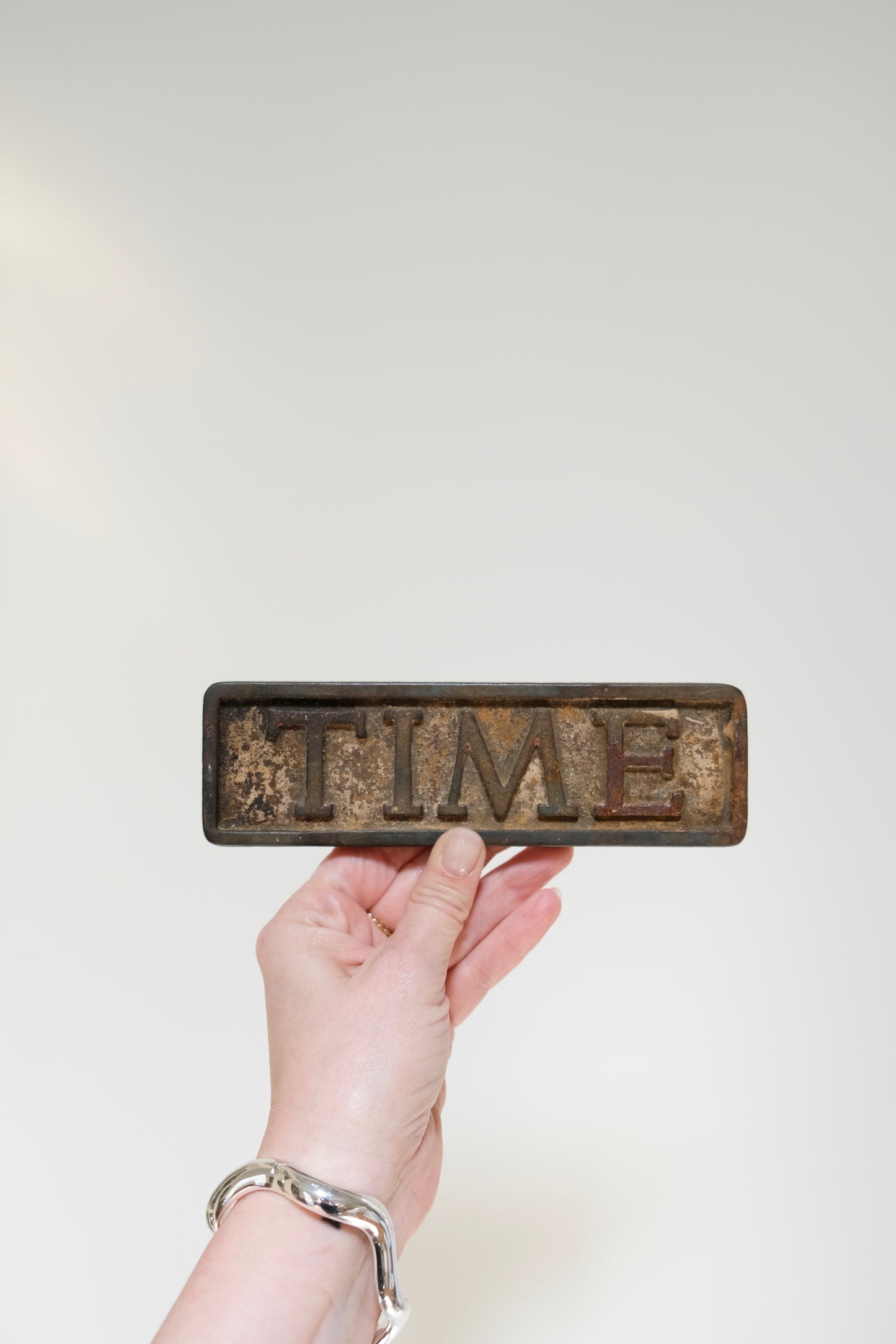 Vintage 1940s TIME Magazine Cast Iron Paperweight