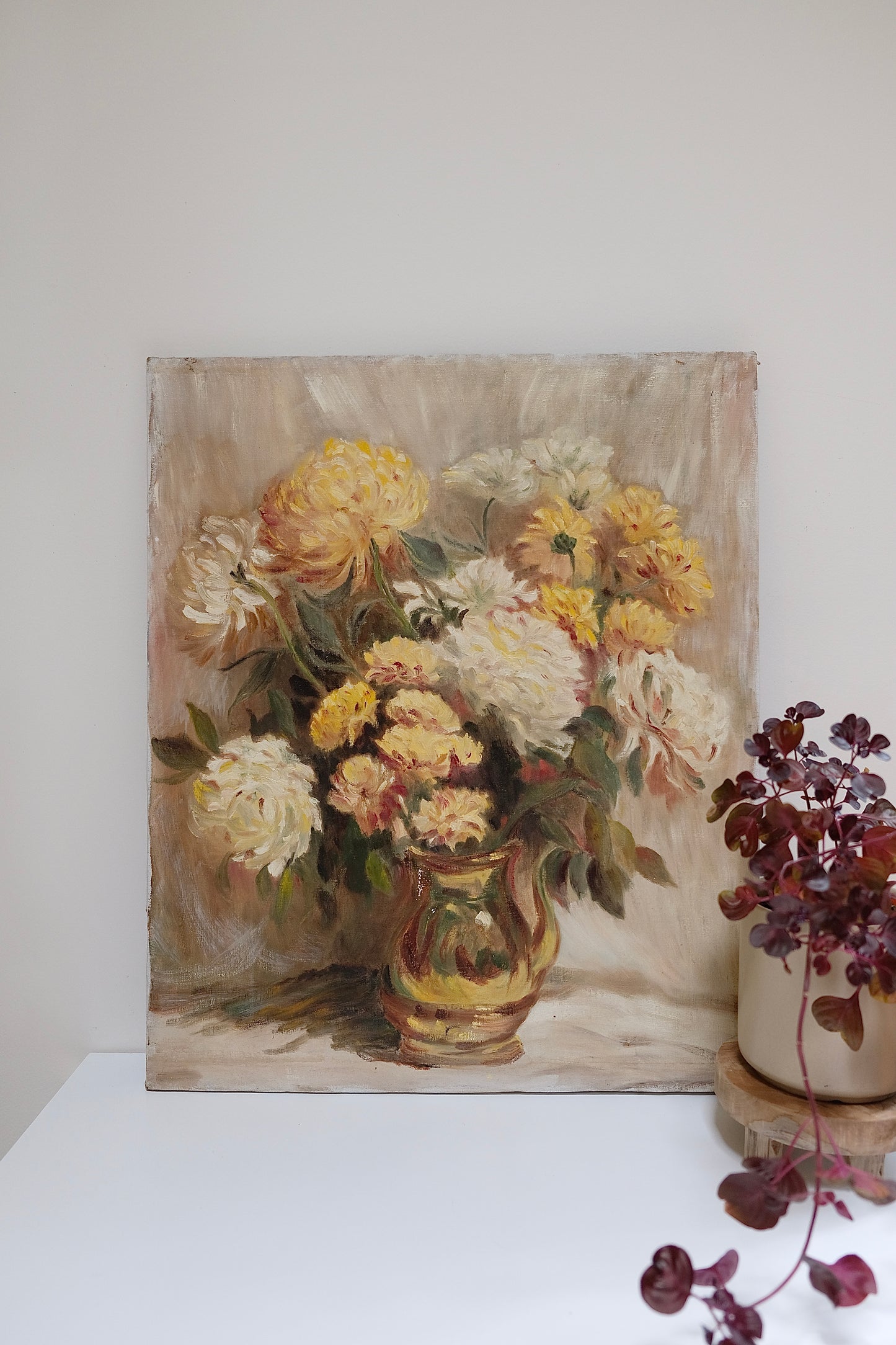 Beautiful Vintage Impressionist Still Life Painting