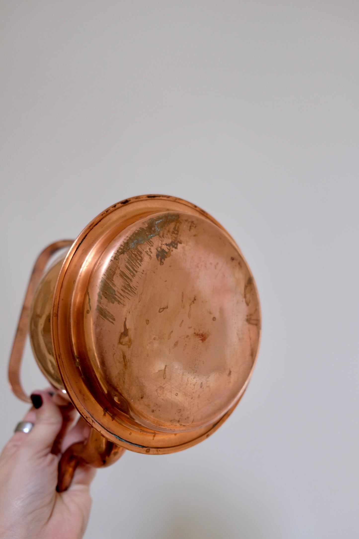 Finnish Copper Kettle by Peltiteos Q.Y. Helsinki — 7.5” x 8”