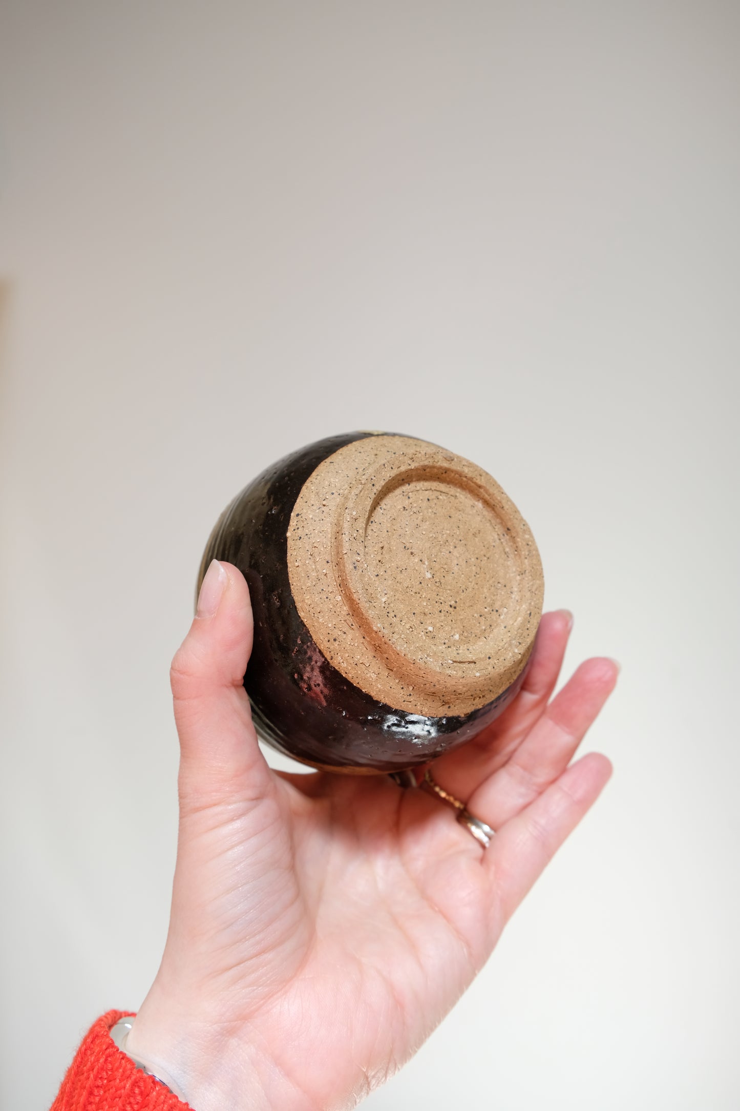 Vintage Handcrafted Brown Studio Vase