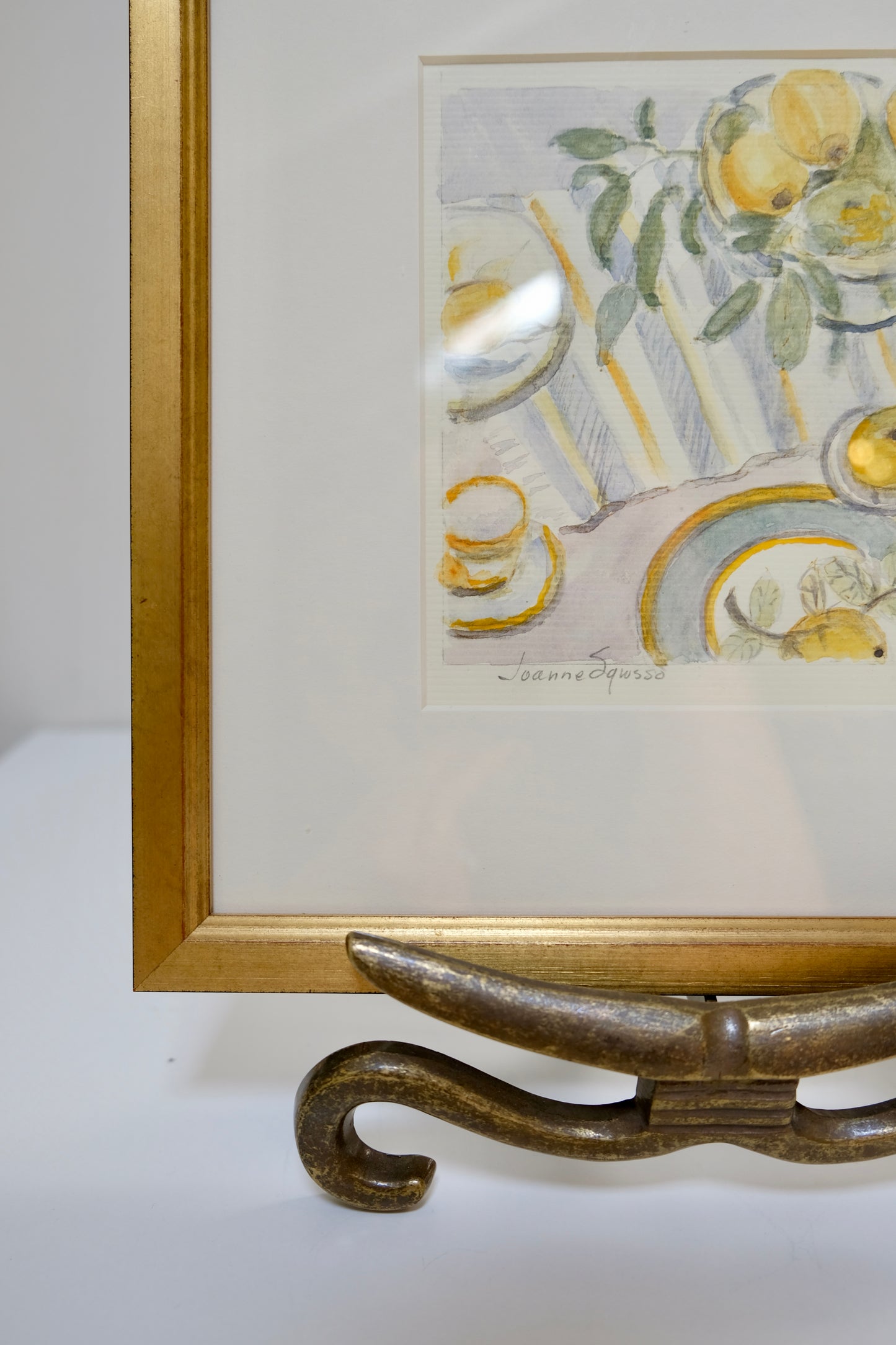 Beautiful Original Watercolor Still Life of Fresh Lemons