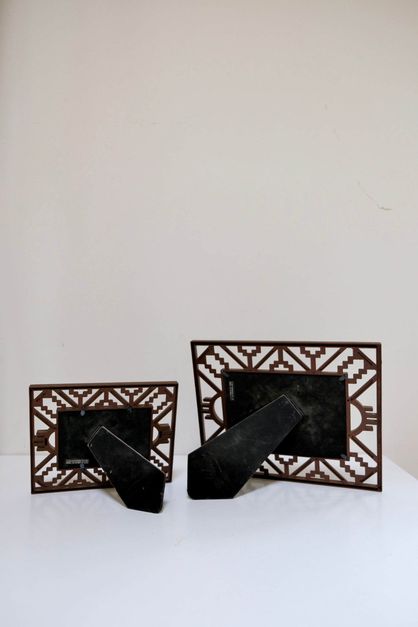 Large Vintage Geometric Metal Frame