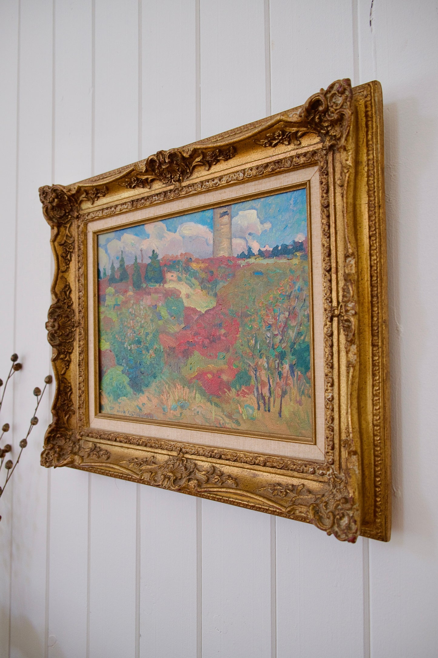 Impressionist Vintage Landscape Painting – 23” x 18.5” (2 of 2)