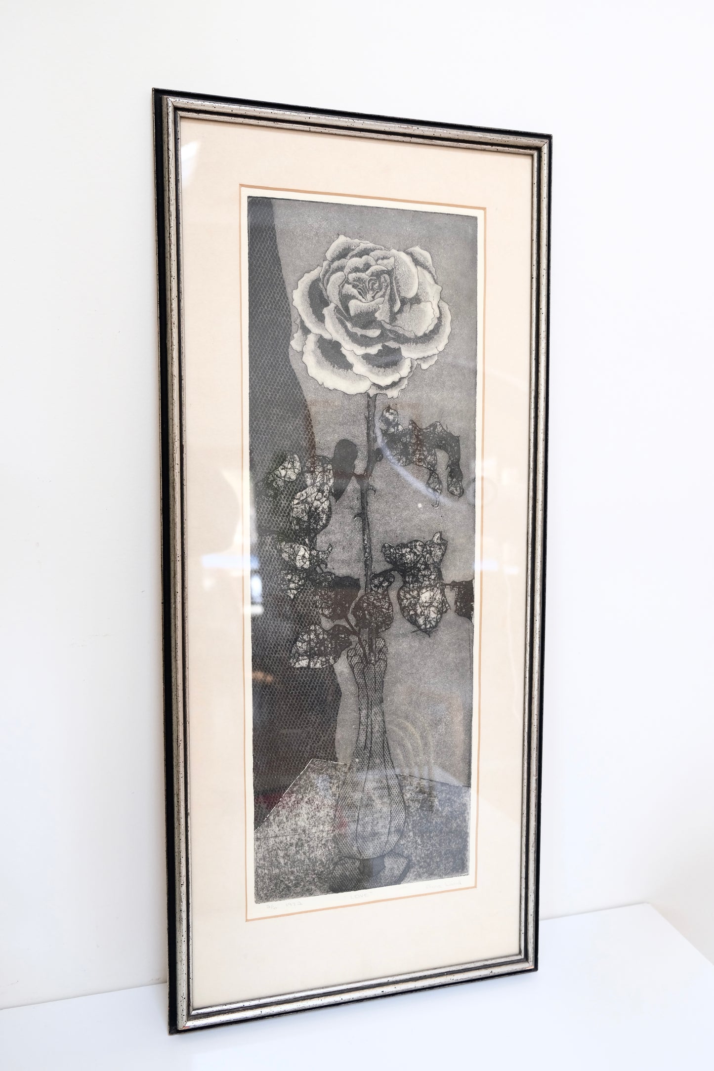Beautiful Vintage Rose Lithograph