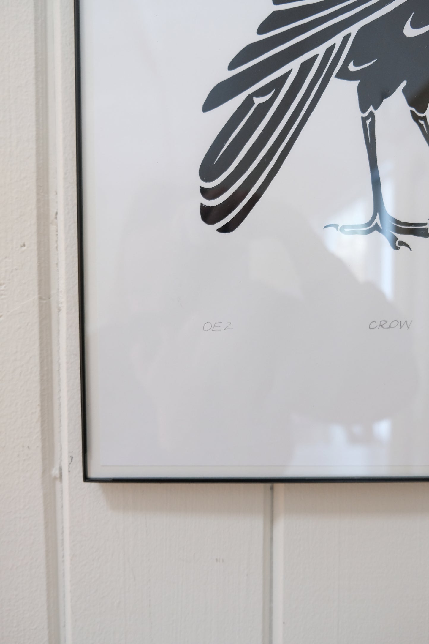 Limited Edition Silk Screen Print titled “CROW” by Amy Farrell