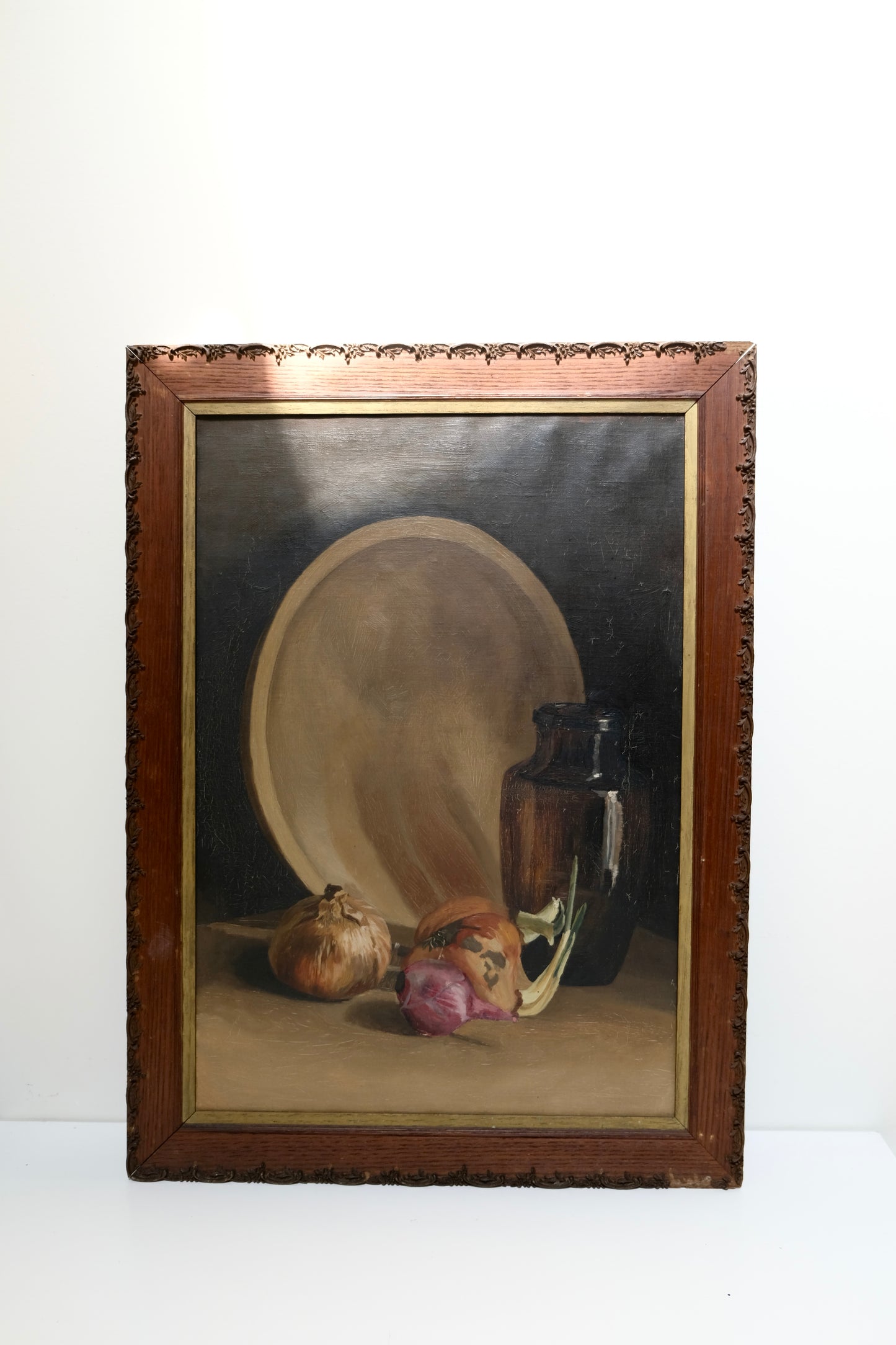 Moody Antique Still Life, Alliums
