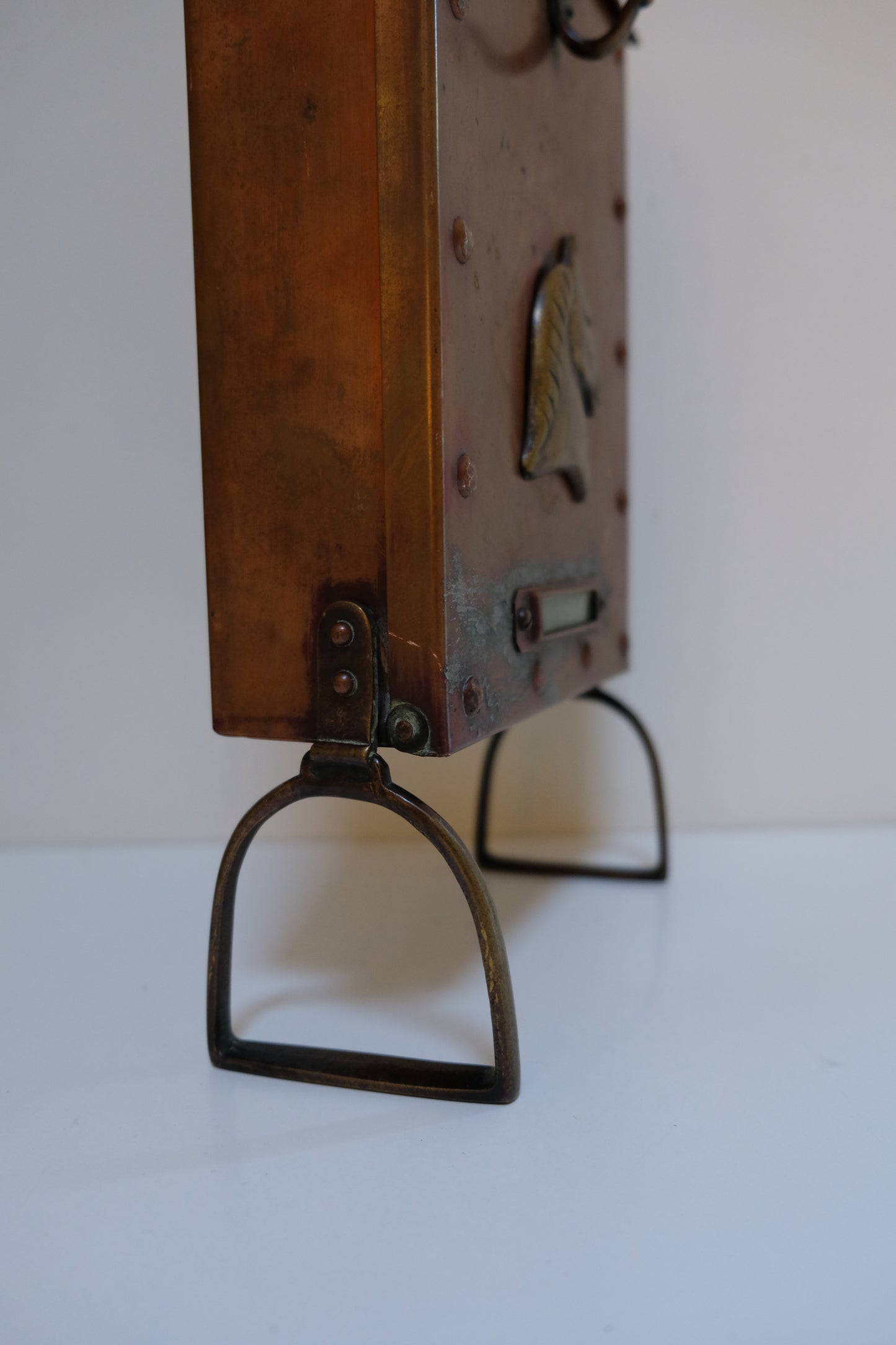 Vintage Copper Horse Mailbox with Keys