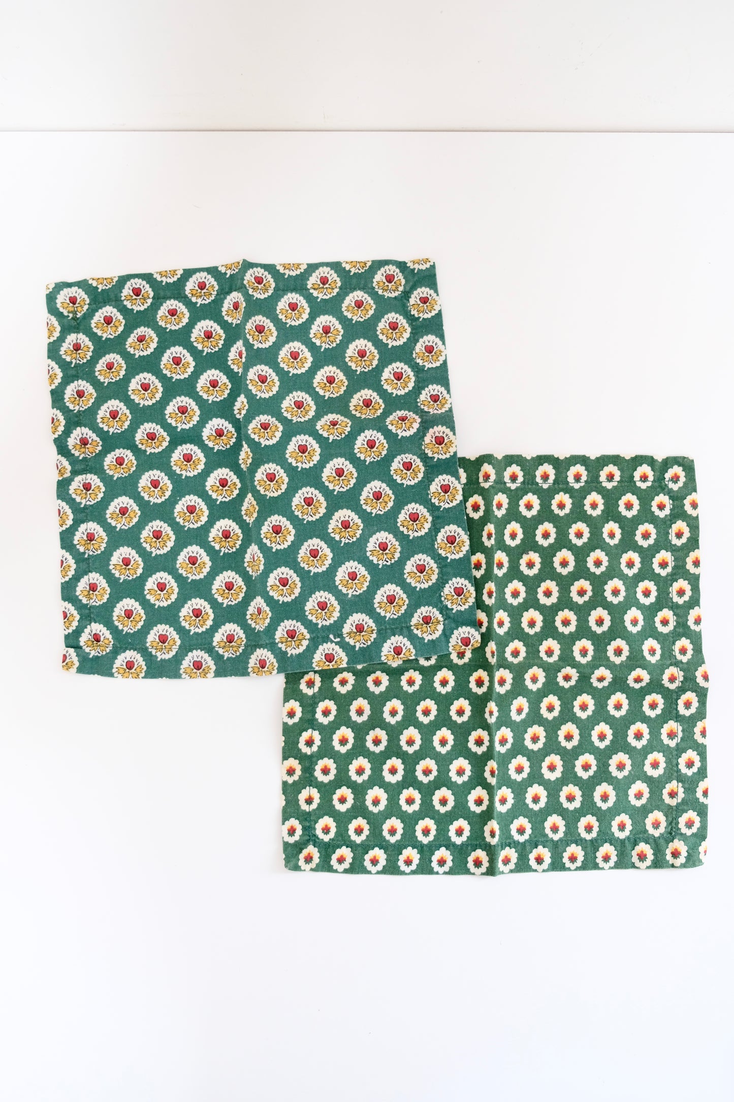 Vintage Cloth Cocktail Napkins (Two Sets)