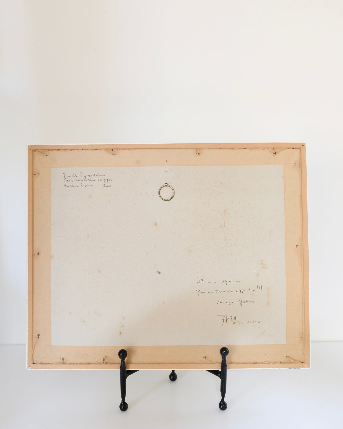 Framed Signed Abstract French Drawing