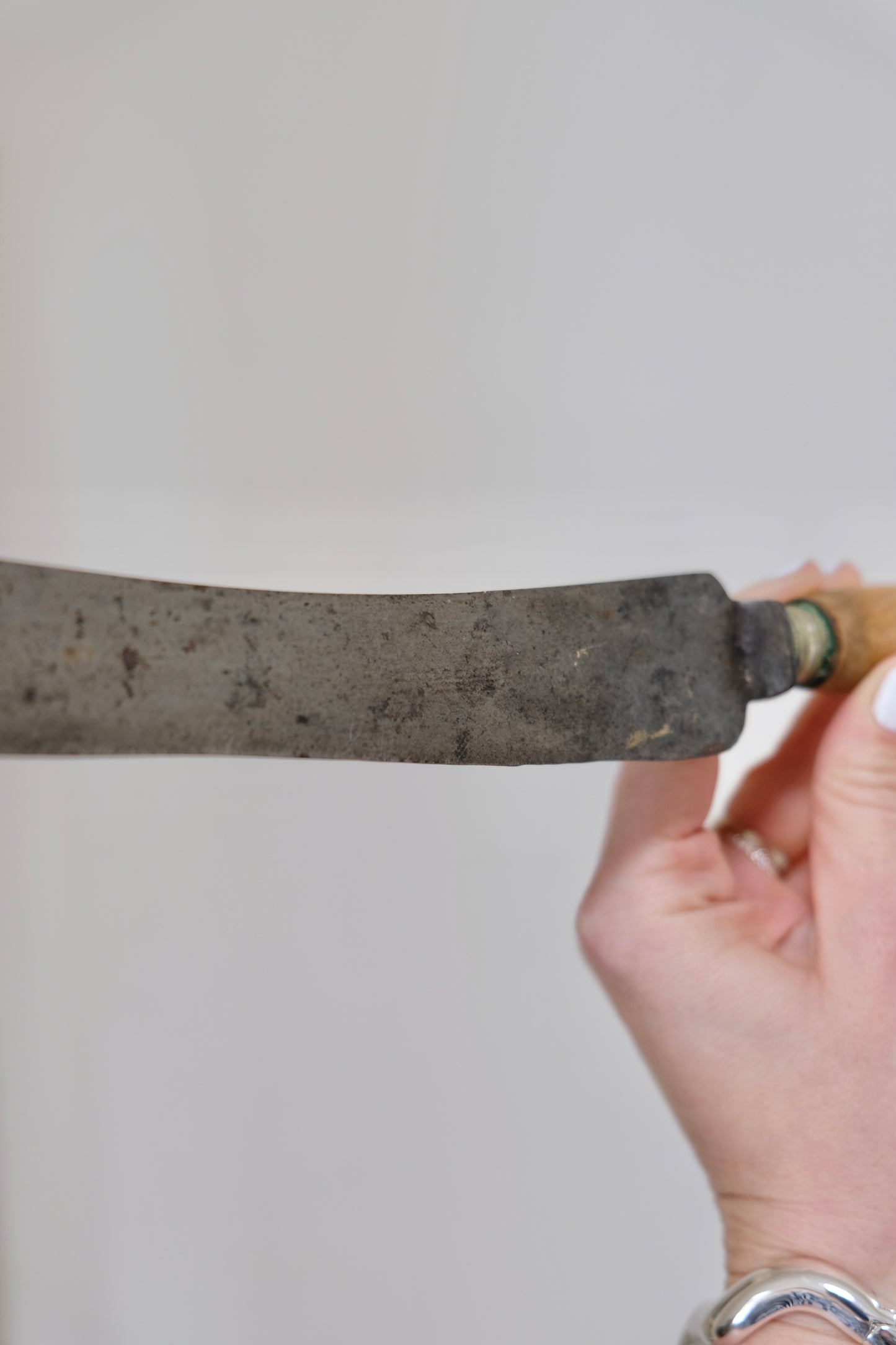 Antique English Hand-Carved Bread Knife