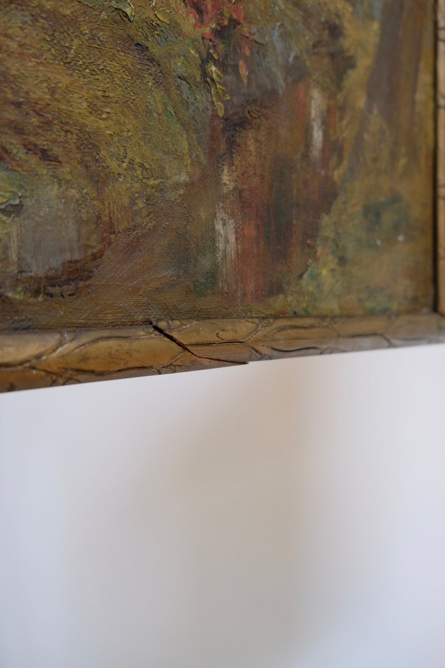 Antique Oil Painting titled "Brook Side”