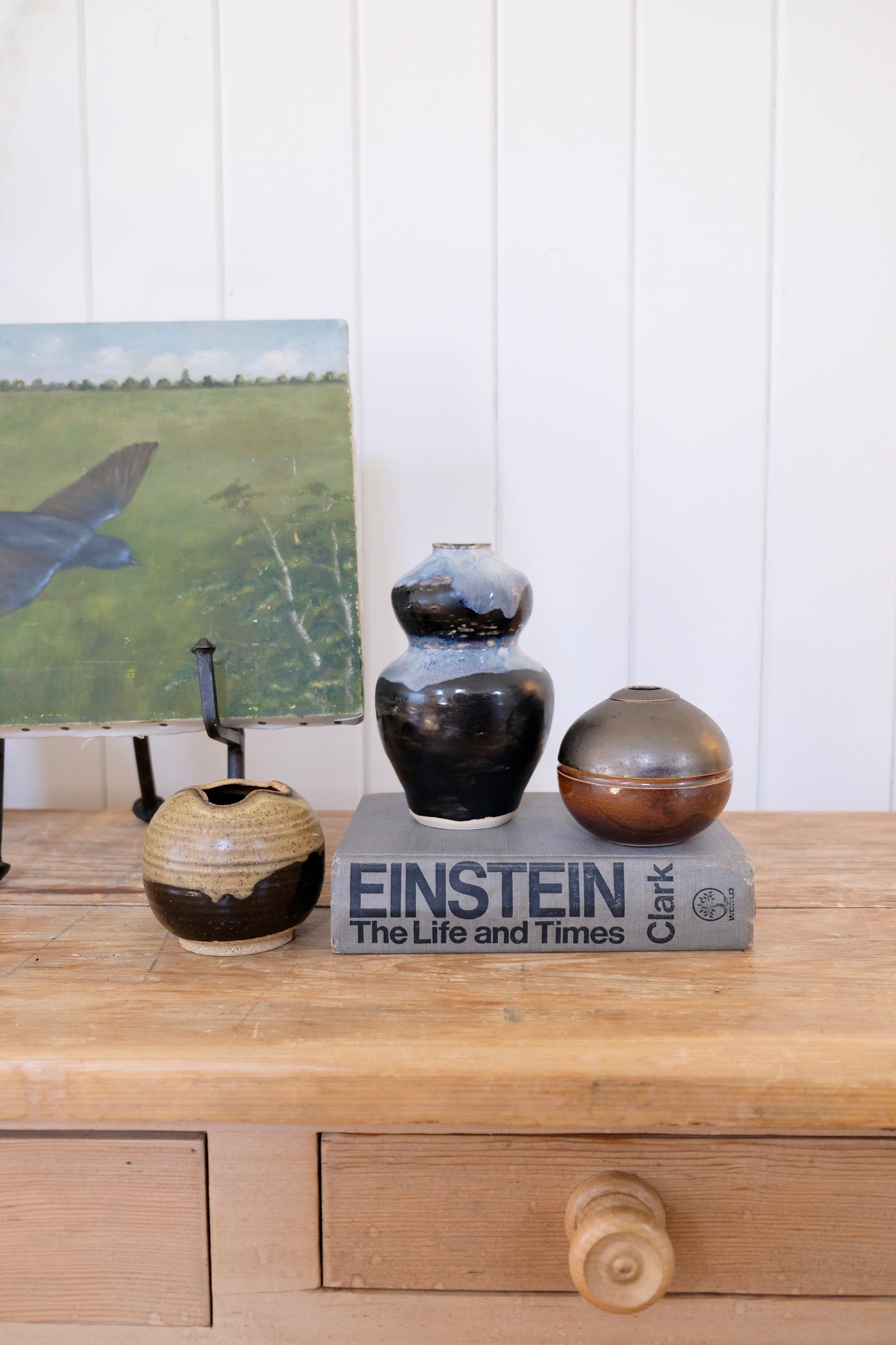 Vintage Studio Pottery Double-Belly Vase