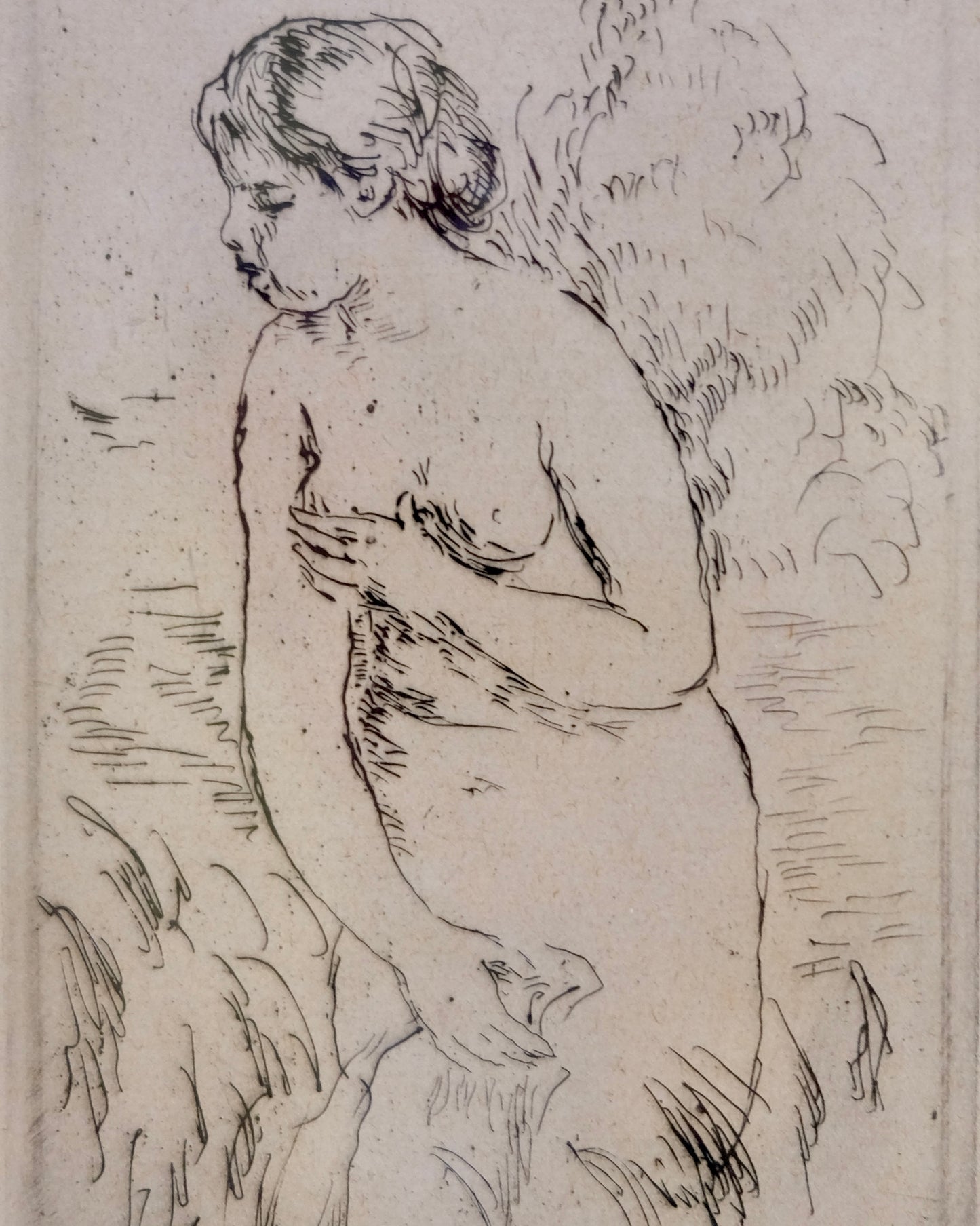 Pierre-Auguste Renoir “The Bather” (Baigneuse) Re-Strike Etching