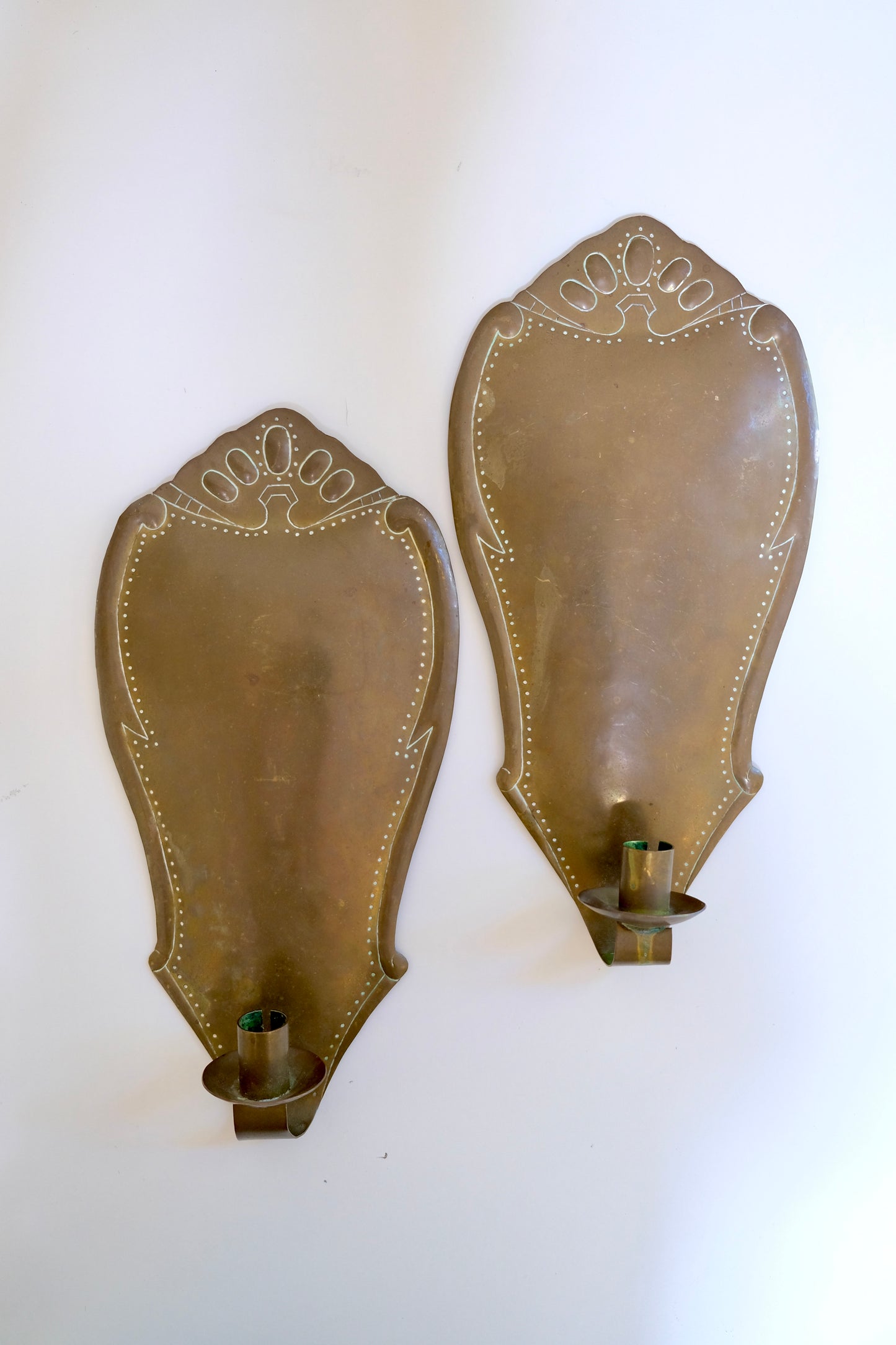 Pair of Brass Sconces