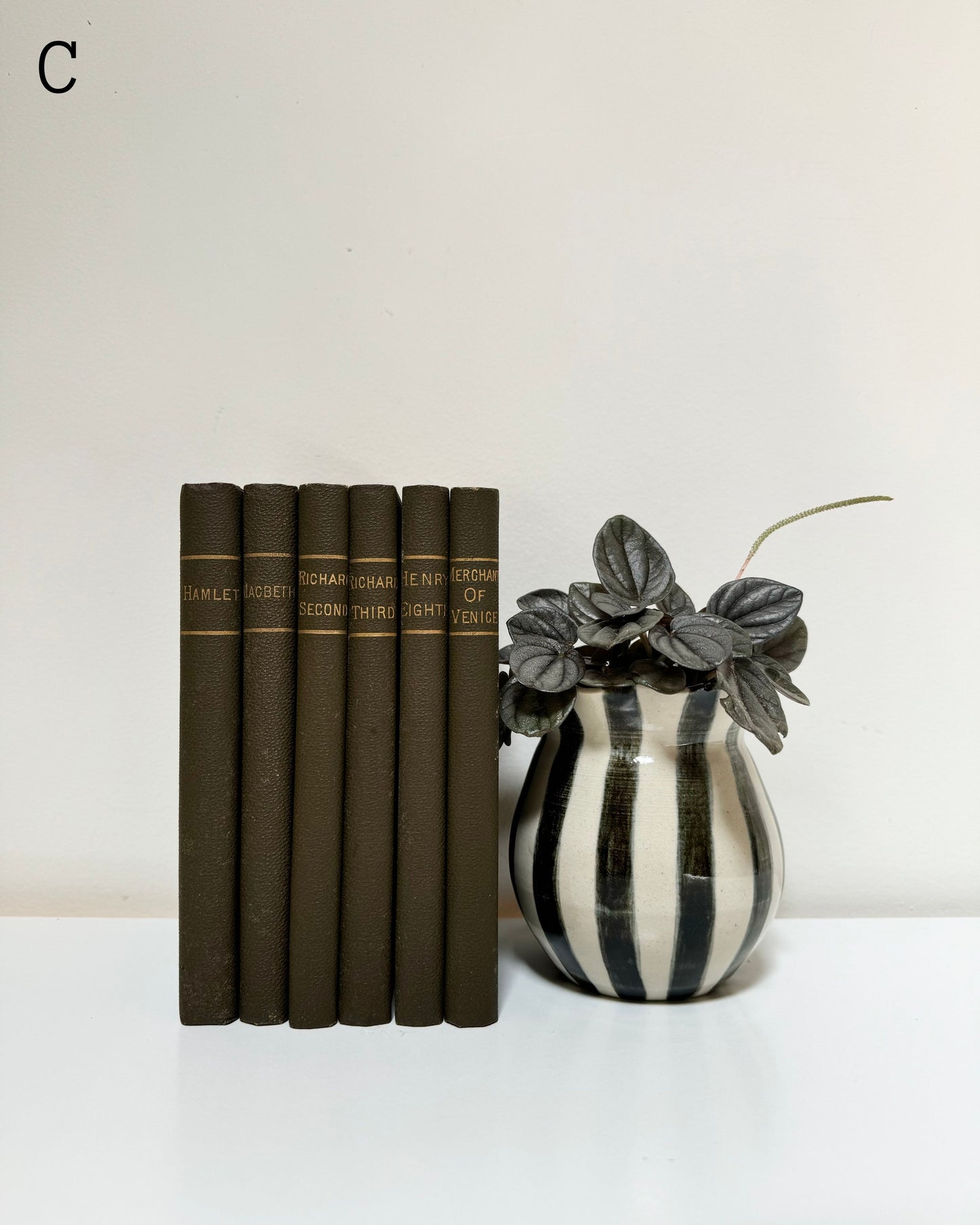 Miniature Antique Green Shakespeare Books
