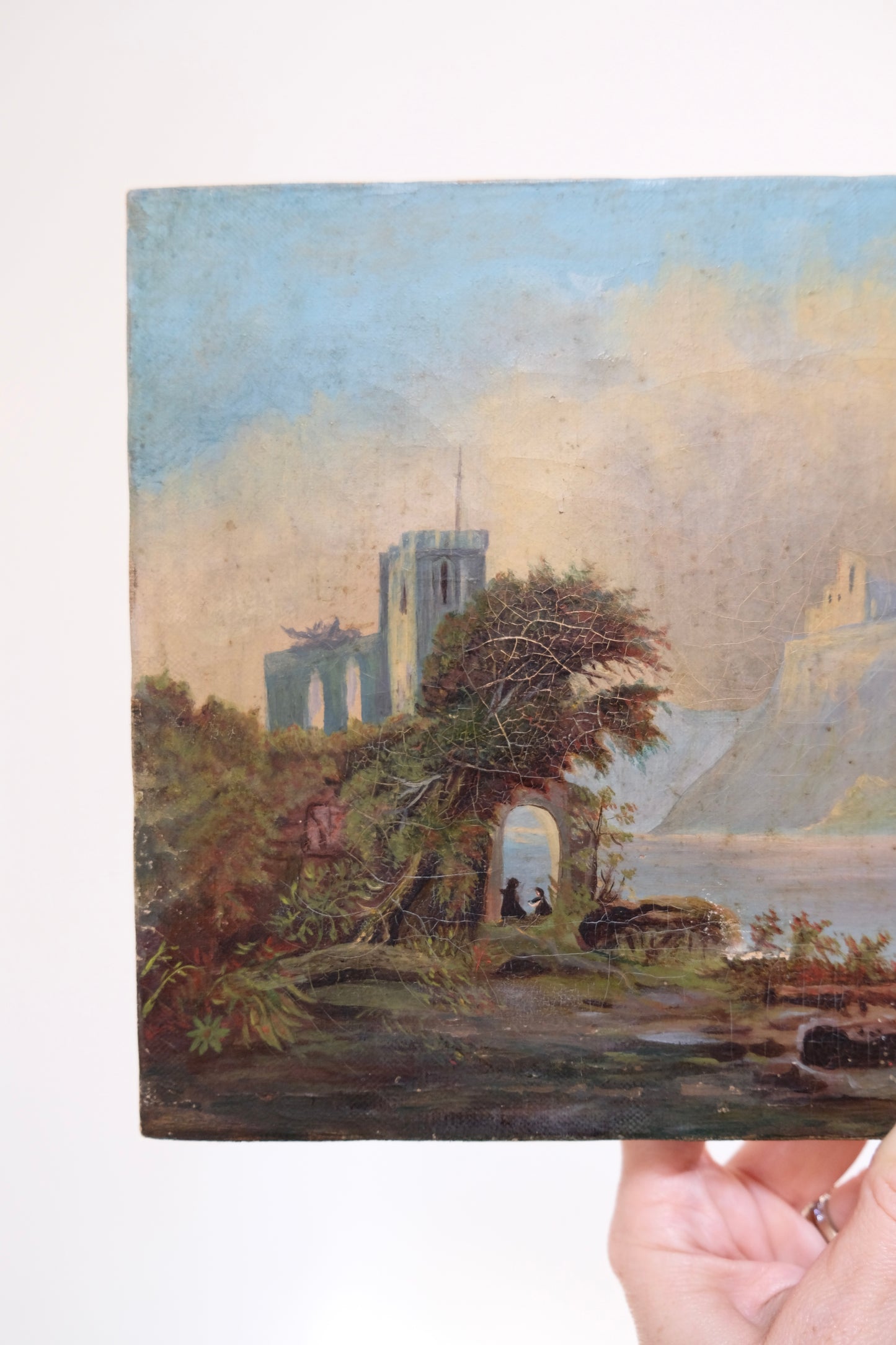 Antique Oil Painting of a Famous Harbor Scene