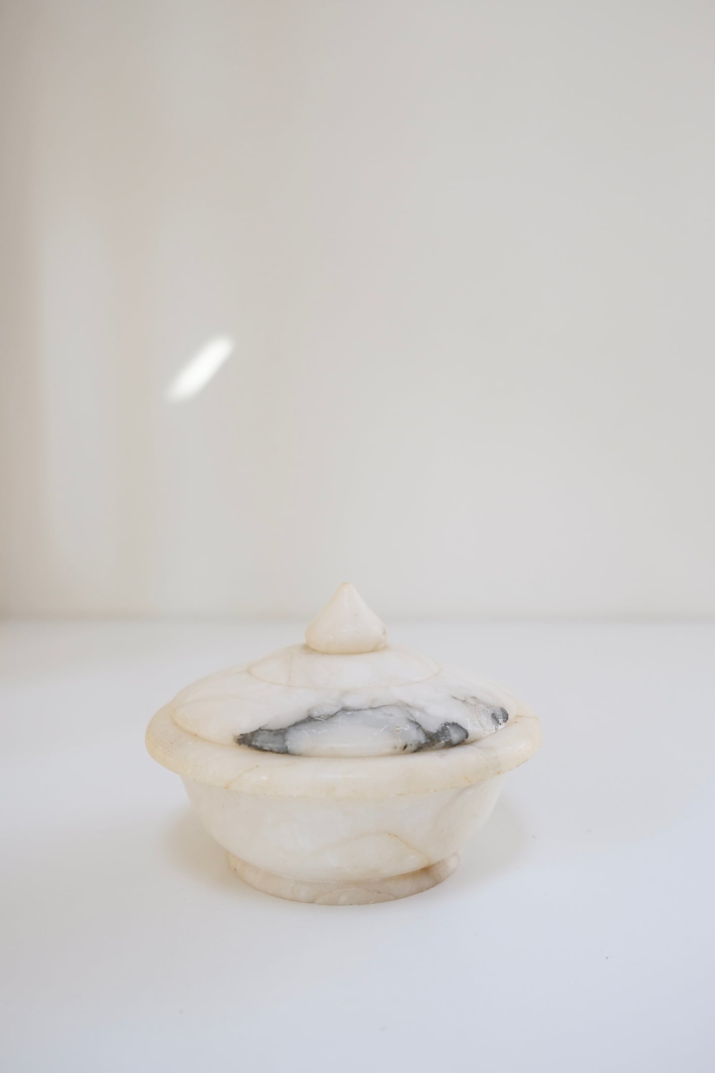 Sweet Vintage Lidded Alabaster Dish