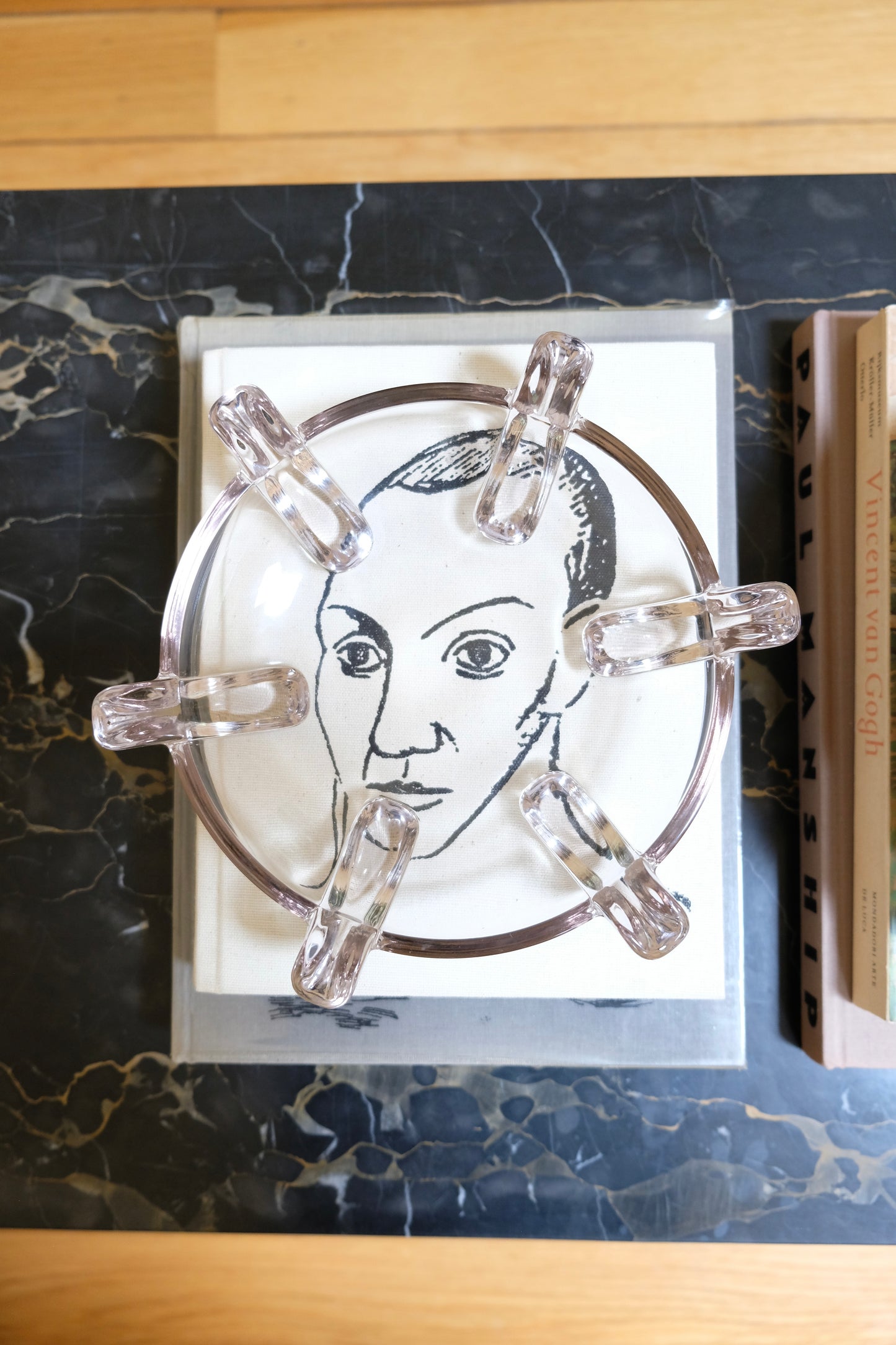 Large MCM Glass Cigar Ash Tray