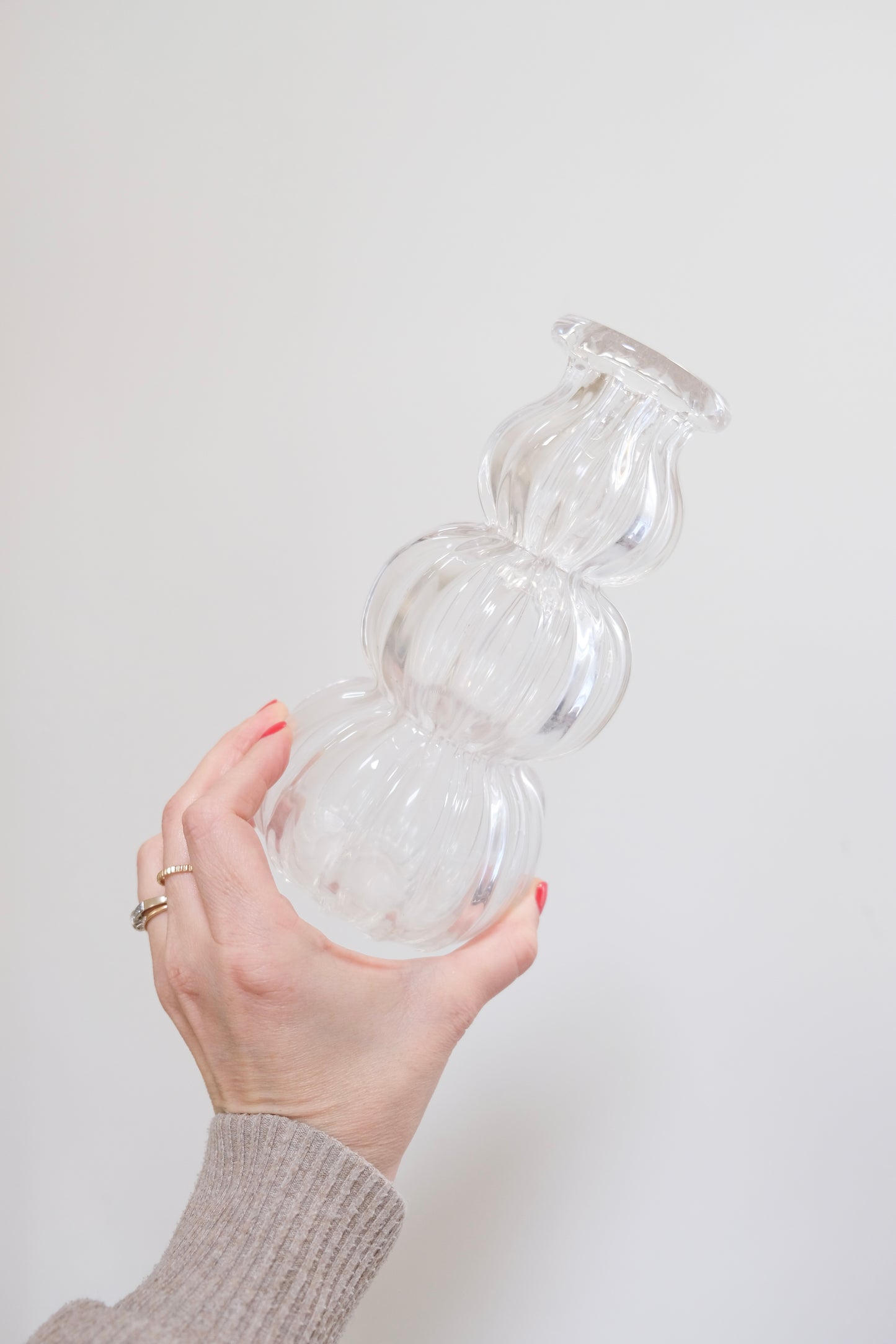 Vintage Glass Stacked Bubble Vase