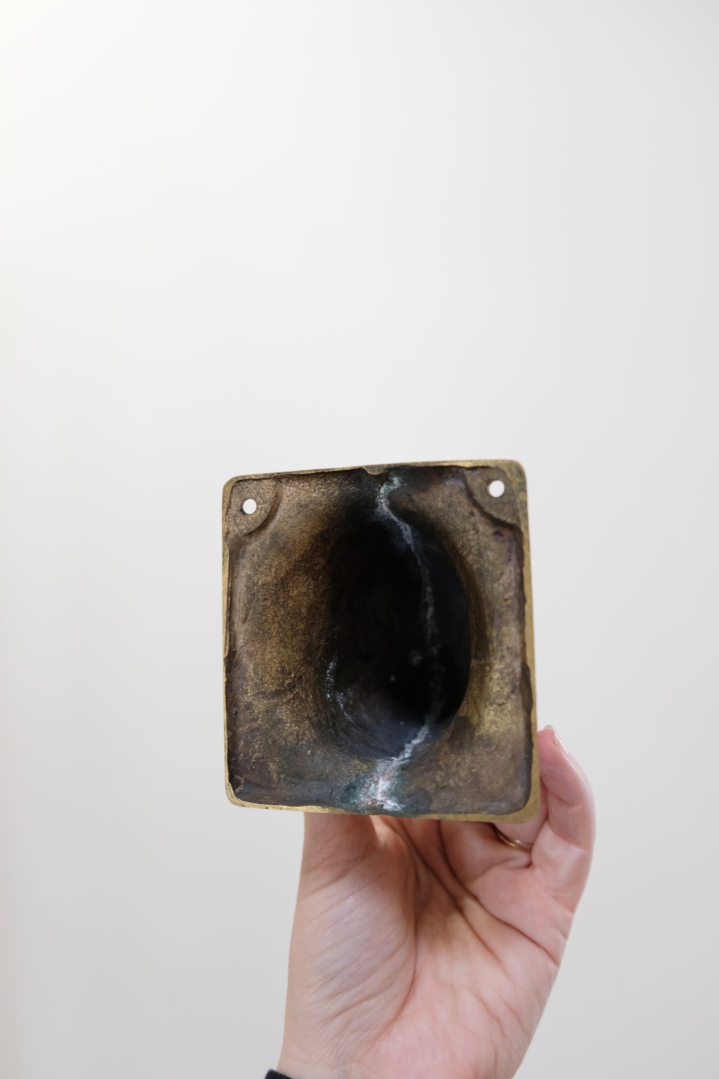 Vintage Solid Brass Pig Wall Hook, Mid-Century