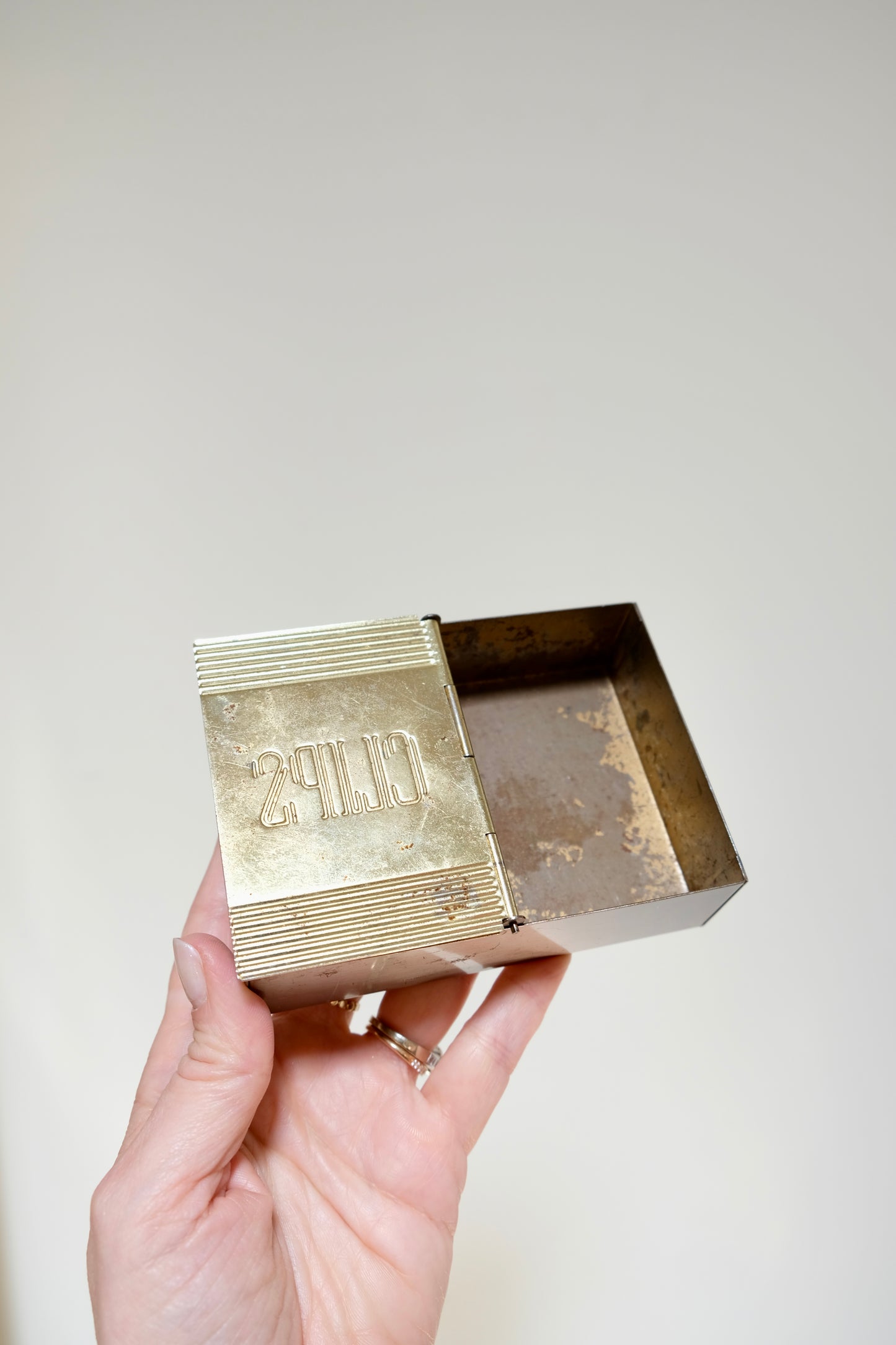 Vintage Brass Parker Sherman Desk Box