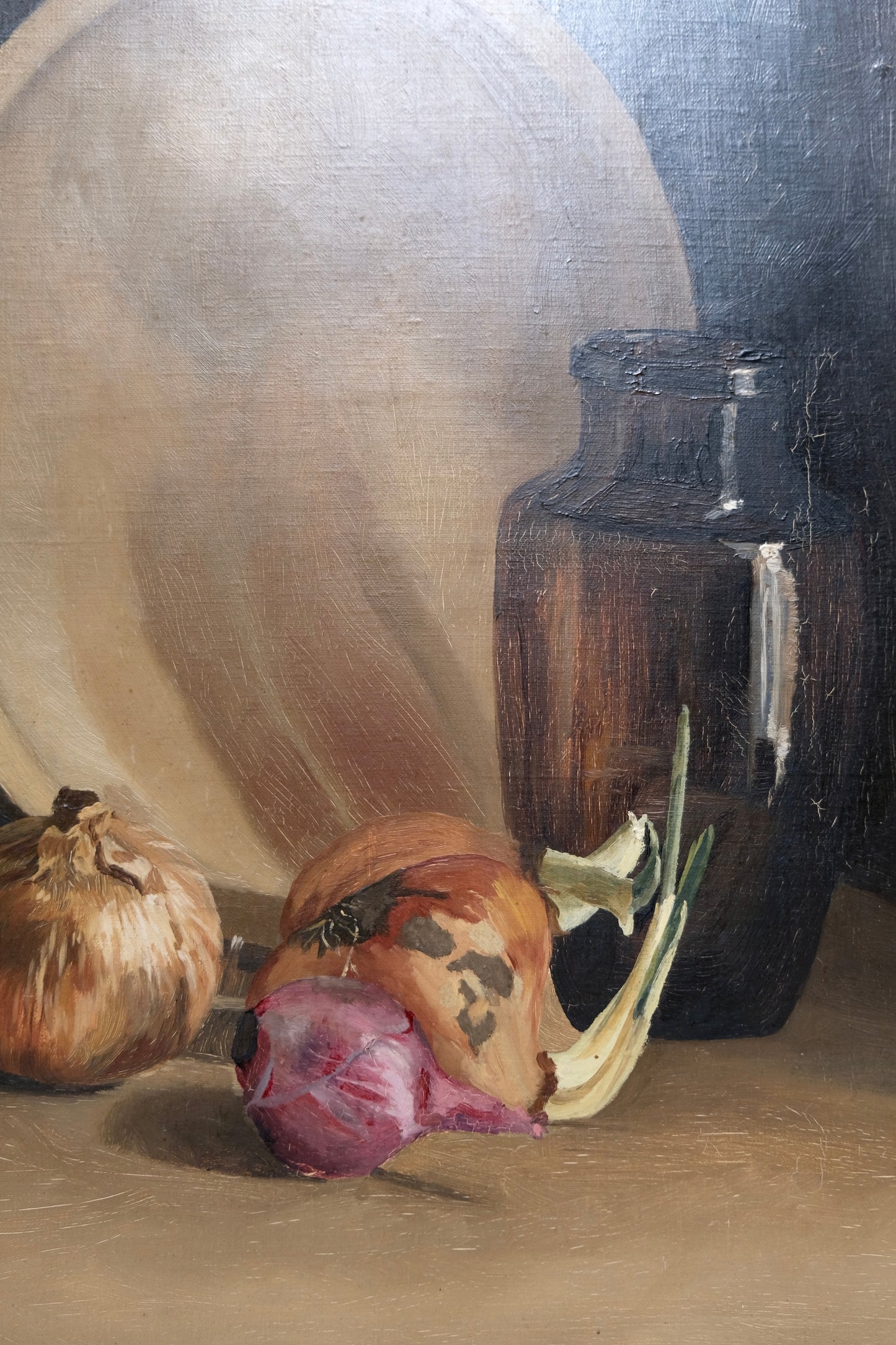 Moody Antique Still Life, Alliums